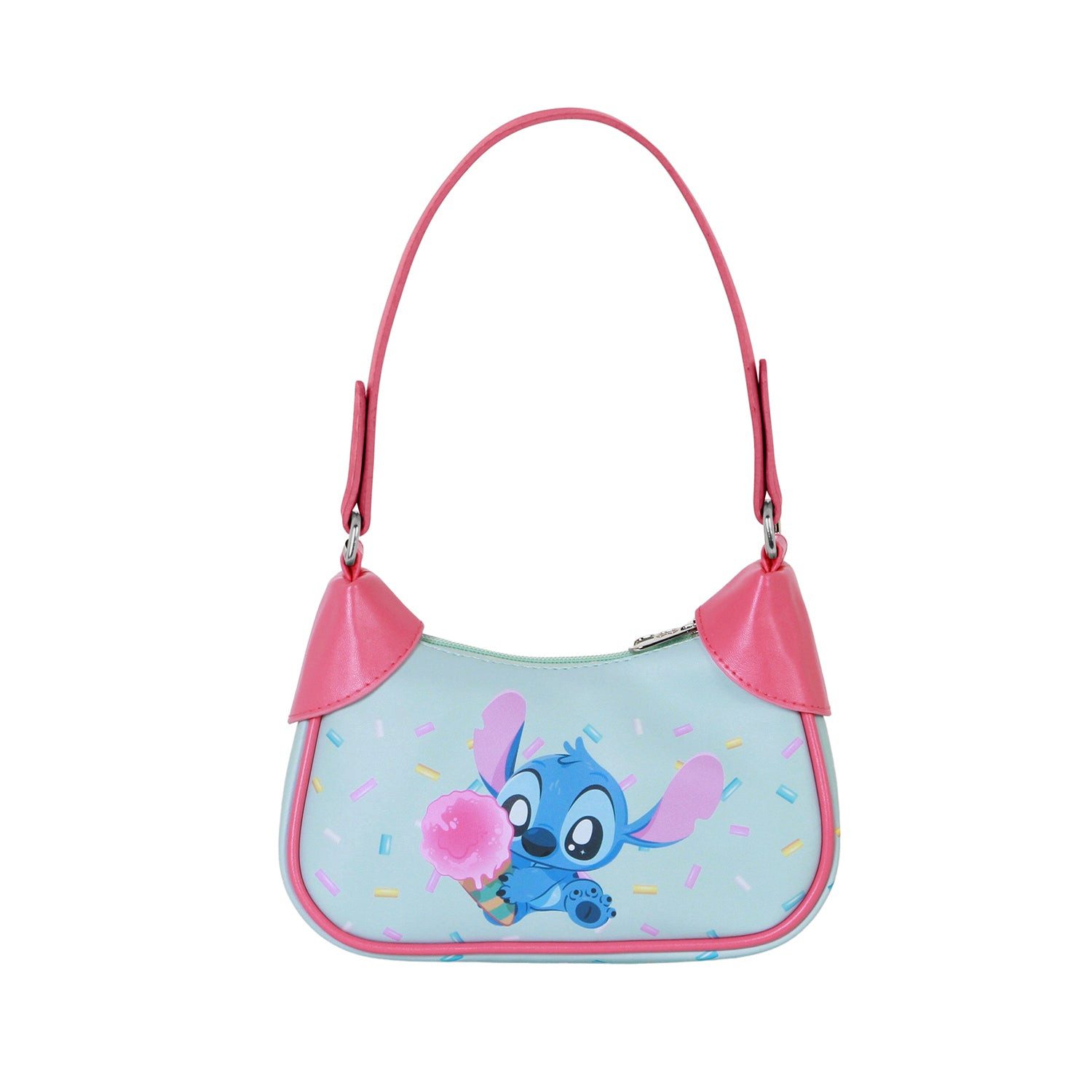 Karactermania Schultertasche Disney Lilo und Stitch Umhängetasche Handtasche Tasche City Bag, Hauptfach mit Reißverschluss, weiches Innenfutter