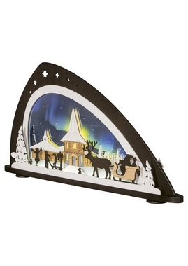 Weigla Lichterbogen Schwibbogen Weihnachten unterm Polarlicht LED-Beleuchtung BxHxT 66x33