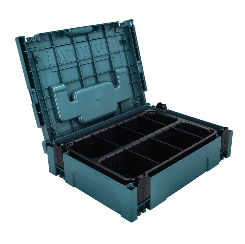 Makita Werkzeugkoffer Makpac 1 + Varioeinsatz mit 2 Fächern (P-83680) für Handwerkzeug