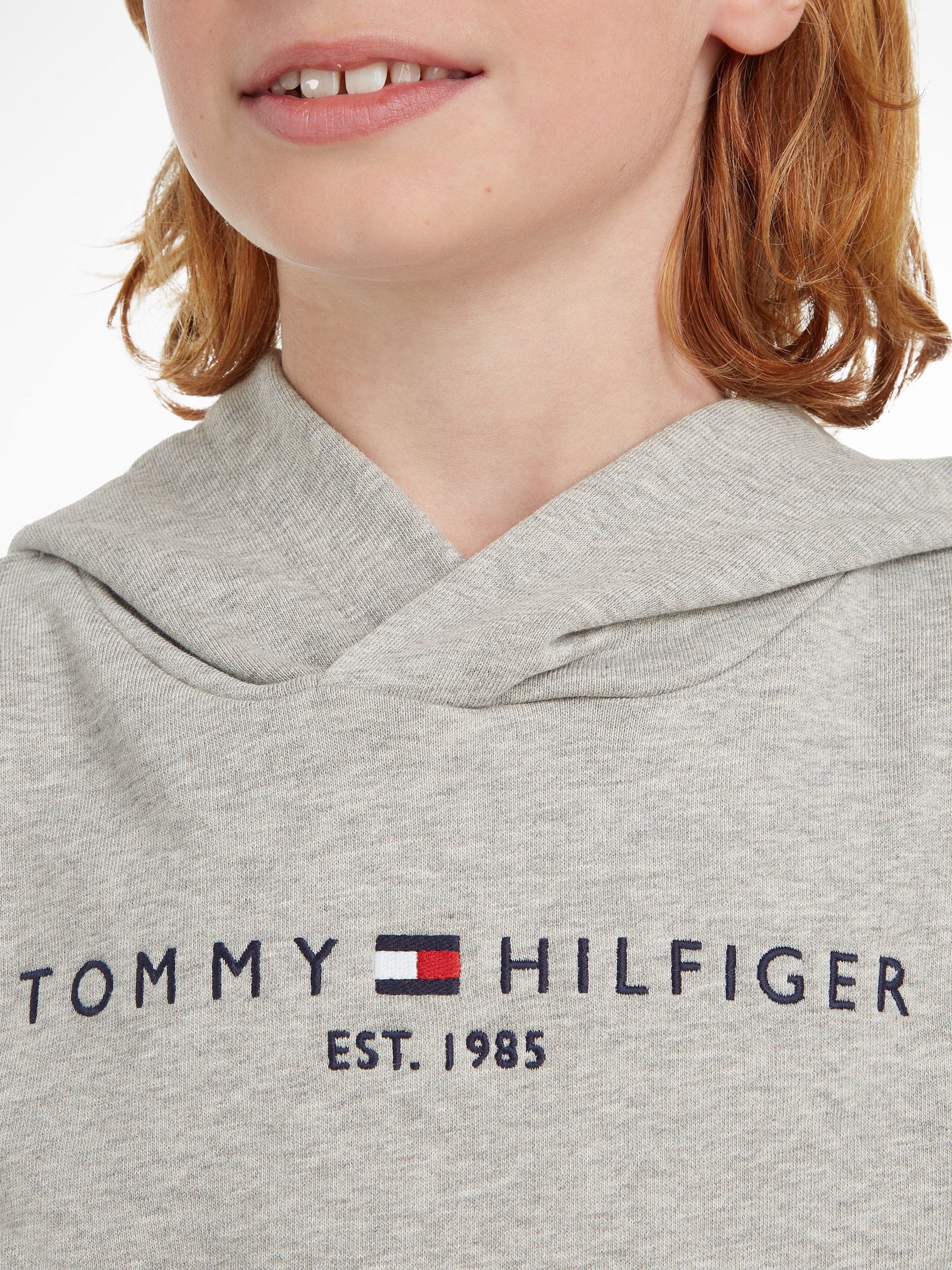 Tommy Hilfiger und HOODIE ESSENTIAL Mädchen Kapuzensweatshirt Jungen für