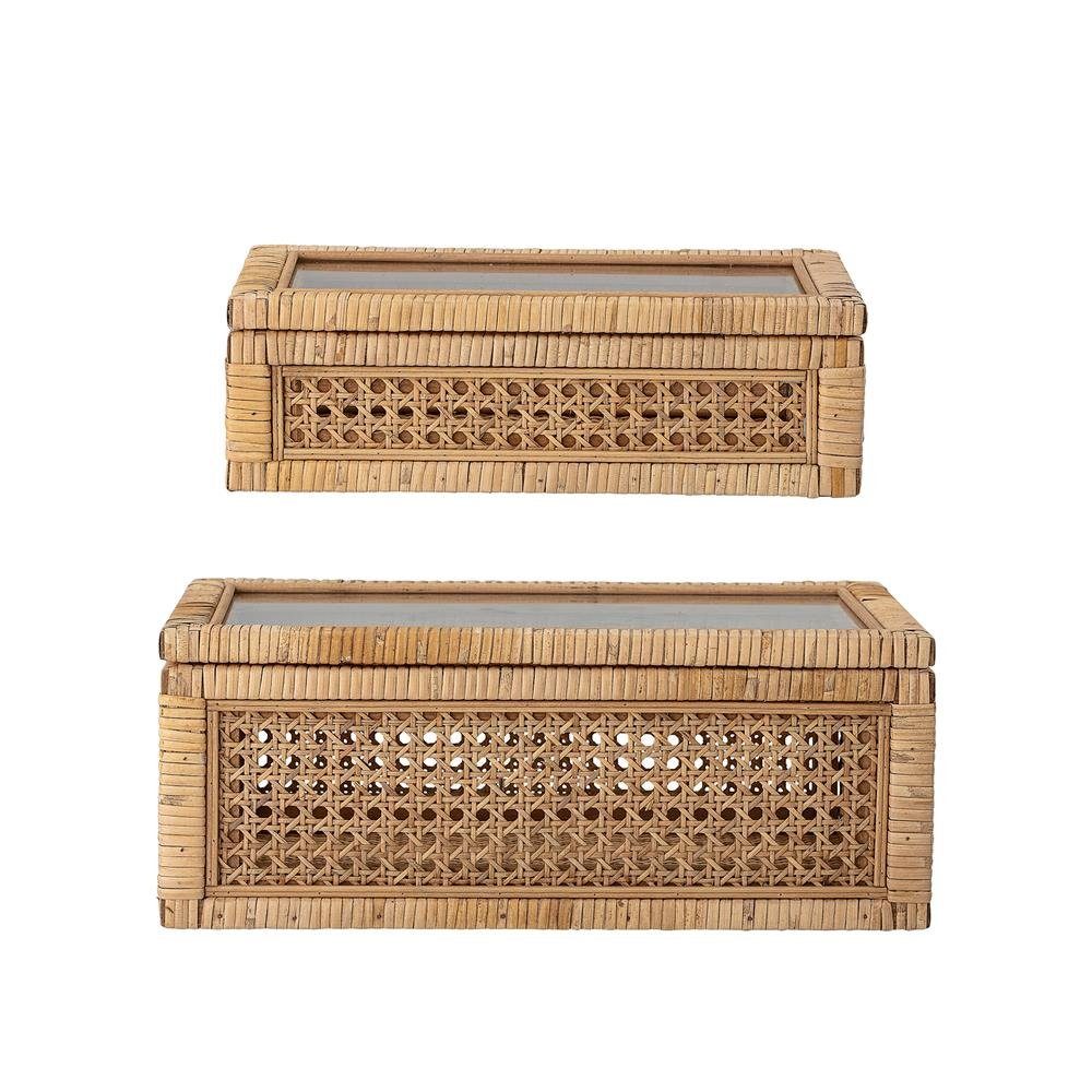 Bloomingville Aufbewahrungsbox Lally (2er Set, 1 St., Schachteln), Rattan N günstig online kaufen