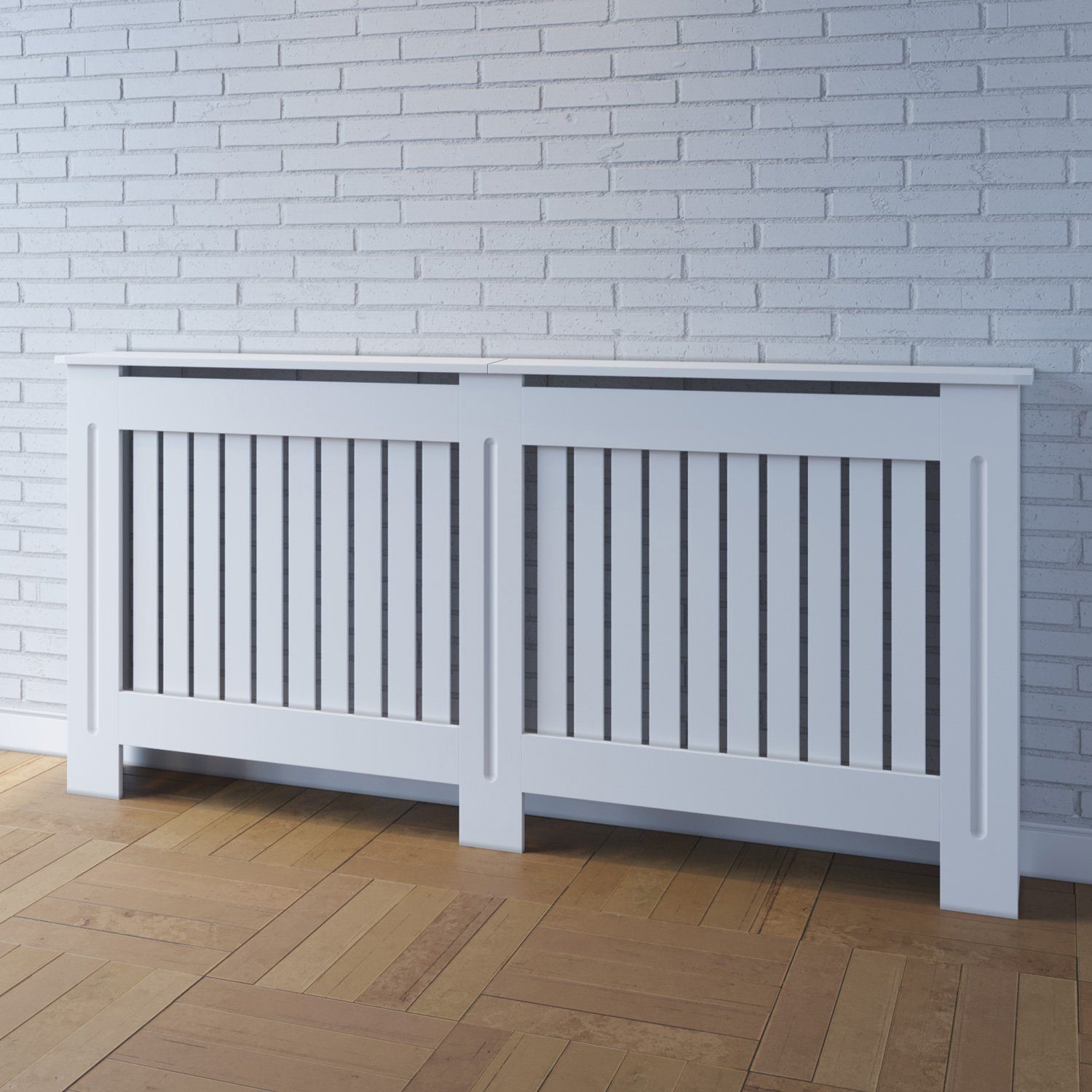 SONNI Heizungsverkleidung Heizkörperverkleidung, weiß, 78cm-172cm, Vertikal günstig online kaufen