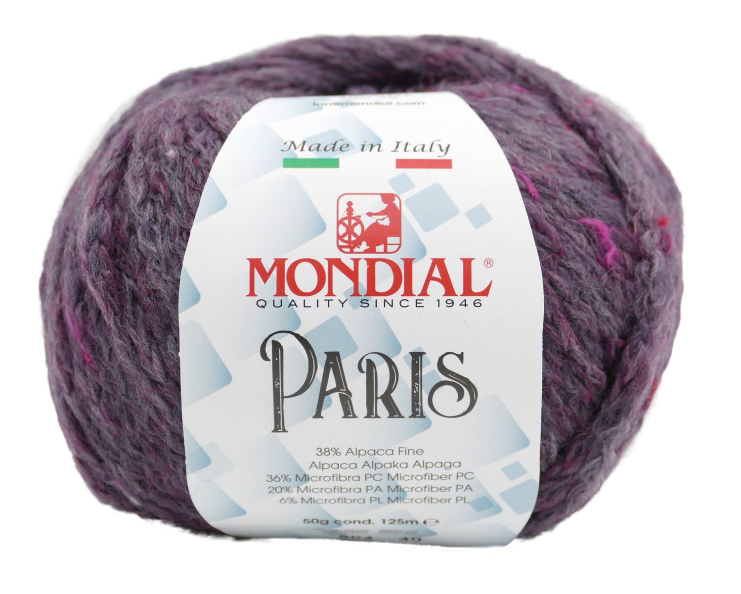 Mondial Mondial Paris Fantasiegarn Wolle zum stricken und häkeln Häkelwolle, 125,00 m (Handstrickgarn, Strickwolle, sale), 38% Alpaka, 36% Polyacryl, 20% Polyamid, 6% Polyester