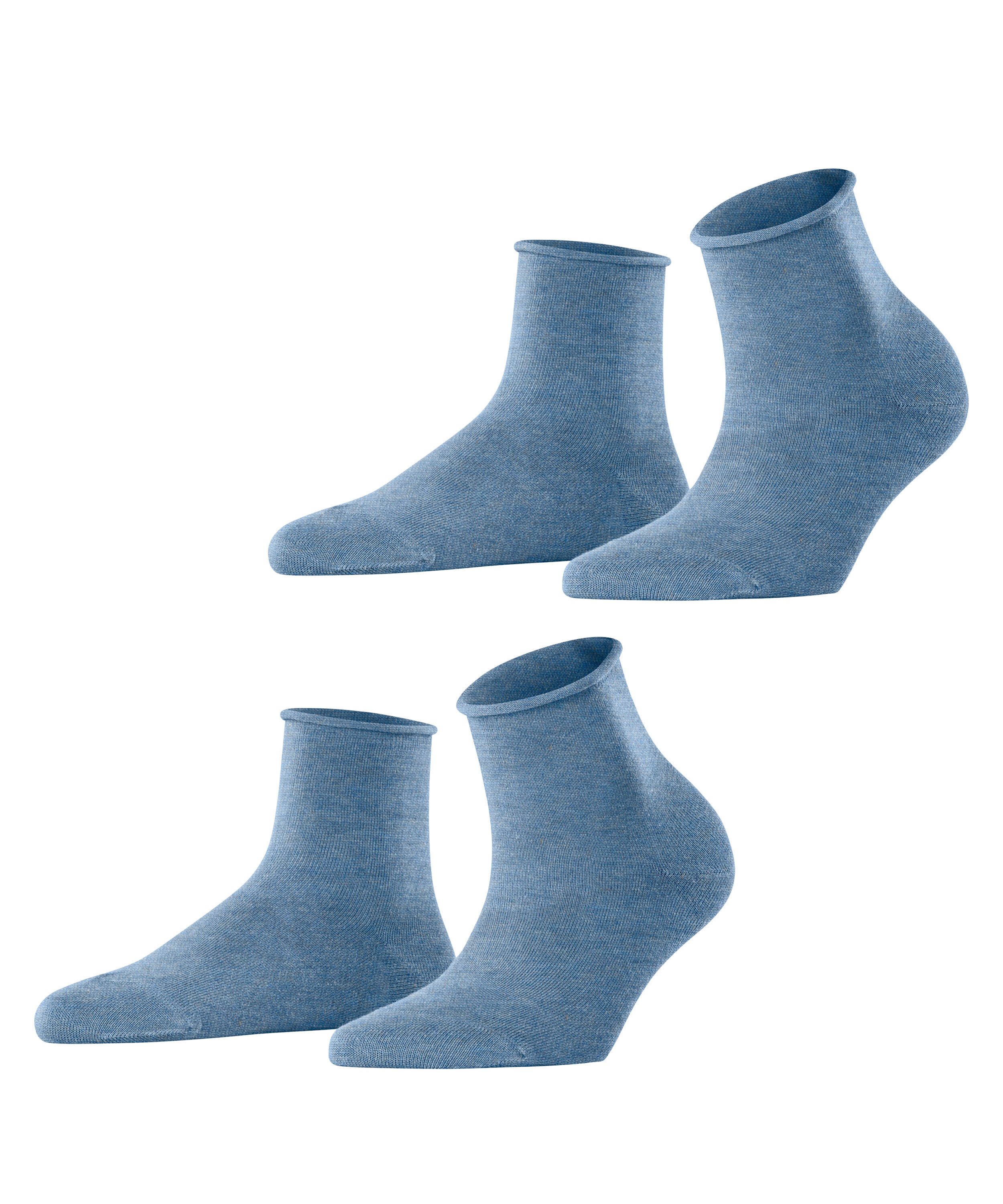 Esprit Kurzsocken Basic Pure (2 Paar) unifarbenes Basic-Design, Rollbündchen