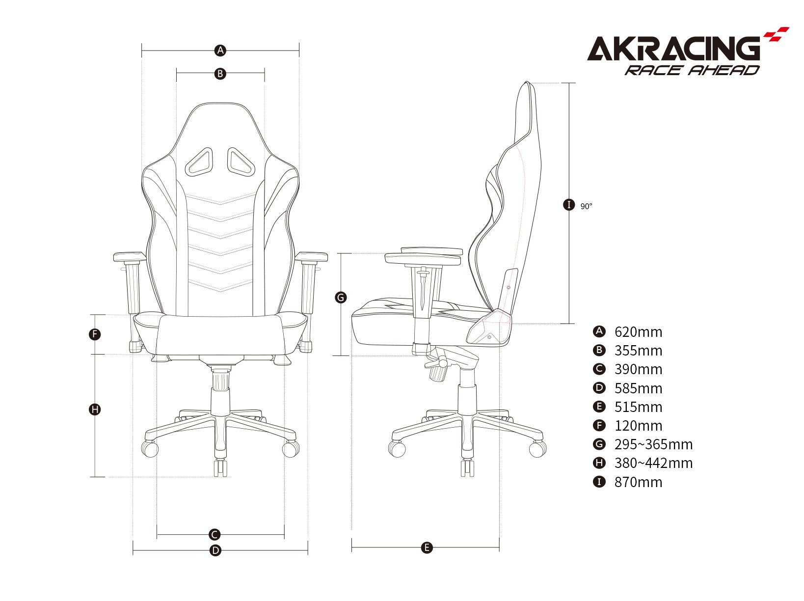 ergonomisch, für höhenverstellbar schwere Kunstleder, hochwertiges "AKRACING Bürostuhl AKRacing Personen Max" weiß Gaming-Stuhl und große Master