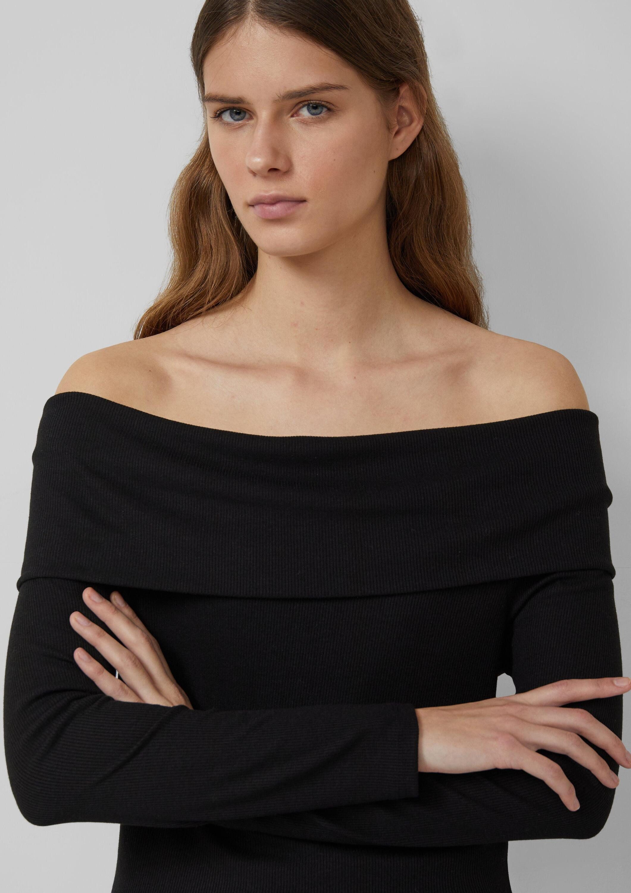 s.Oliver Langarmshirt T-Shirt Off-Shoulder-Longsleeve