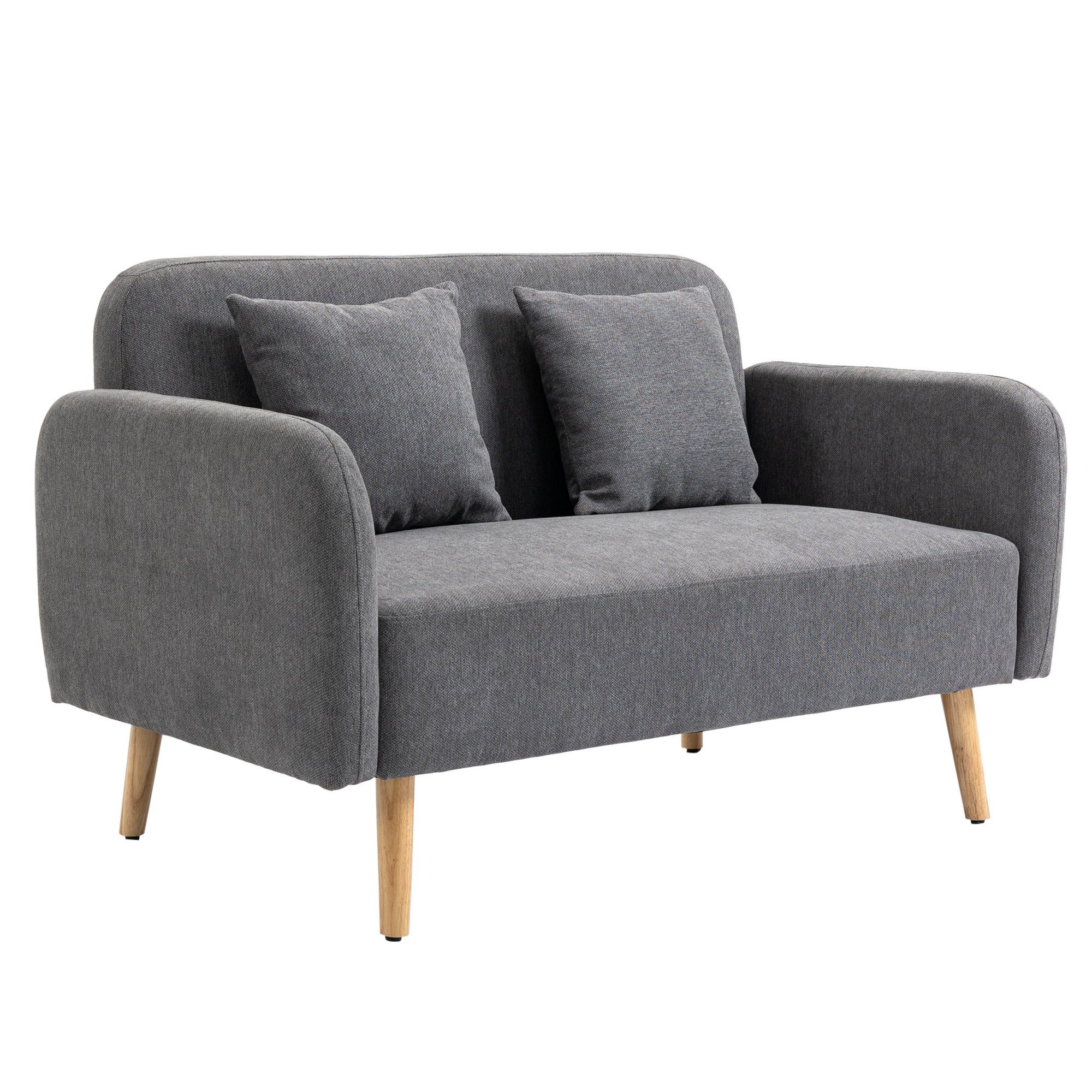 HOMCOM 2-Sitzer Doppelsofa mit Kissen und günstig online kaufen