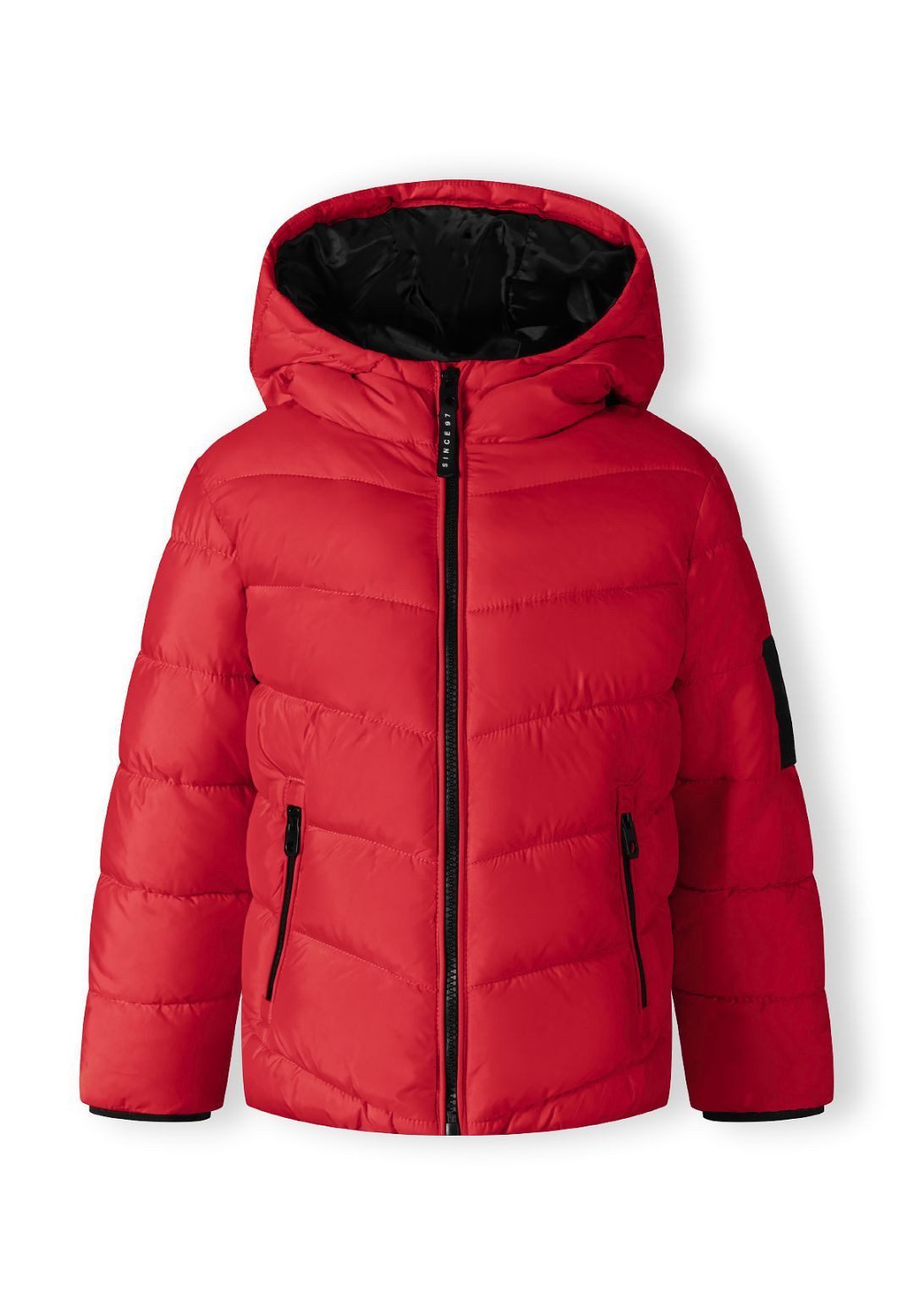MINOTI Winterjacke für Jungen, Pufferjacke mit Kapuze, wattiert mit V-Steppung