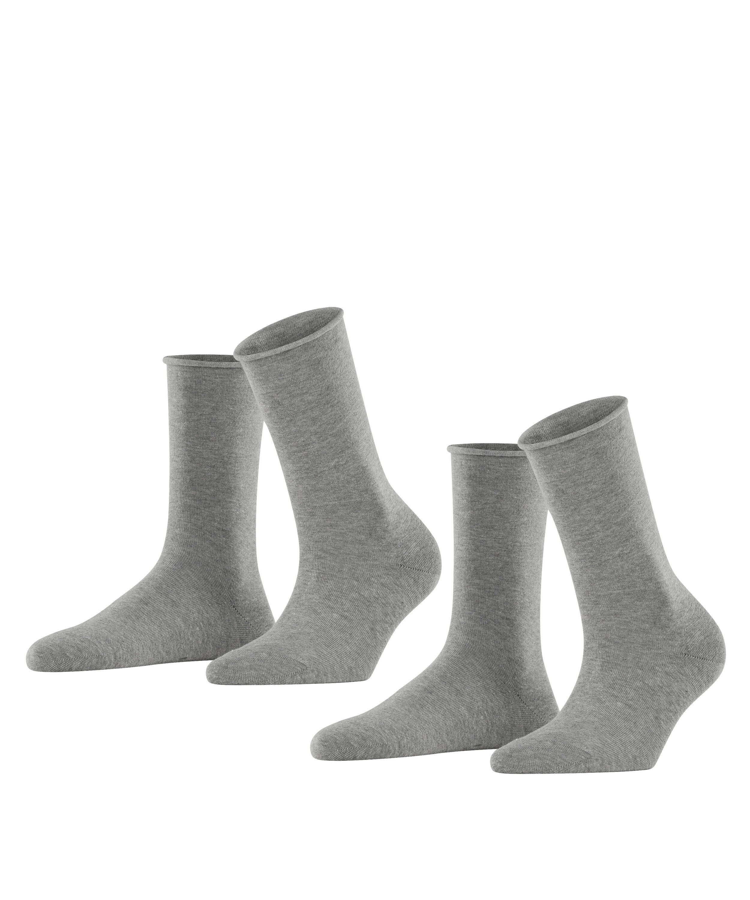 Esprit Socken Basic Pure 2-Pack (2-Paar) light greymel. (3390)