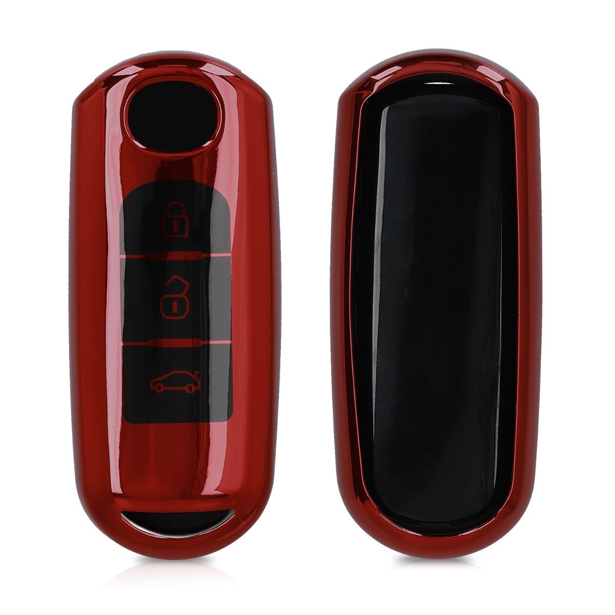 kwmobile Schlüsseltasche, Autoschlüssel Hülle kompatibel mit Mazda 3-Tasten  Keyless Go Autoschlüssel - Schlüsselhülle Silikon Case Schlüssel Cover