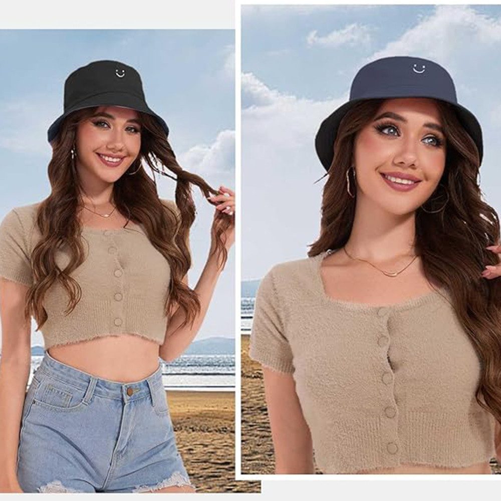Coonoor Fischerhut Beidseitigem Bucket Hat Smile günstig online kaufen