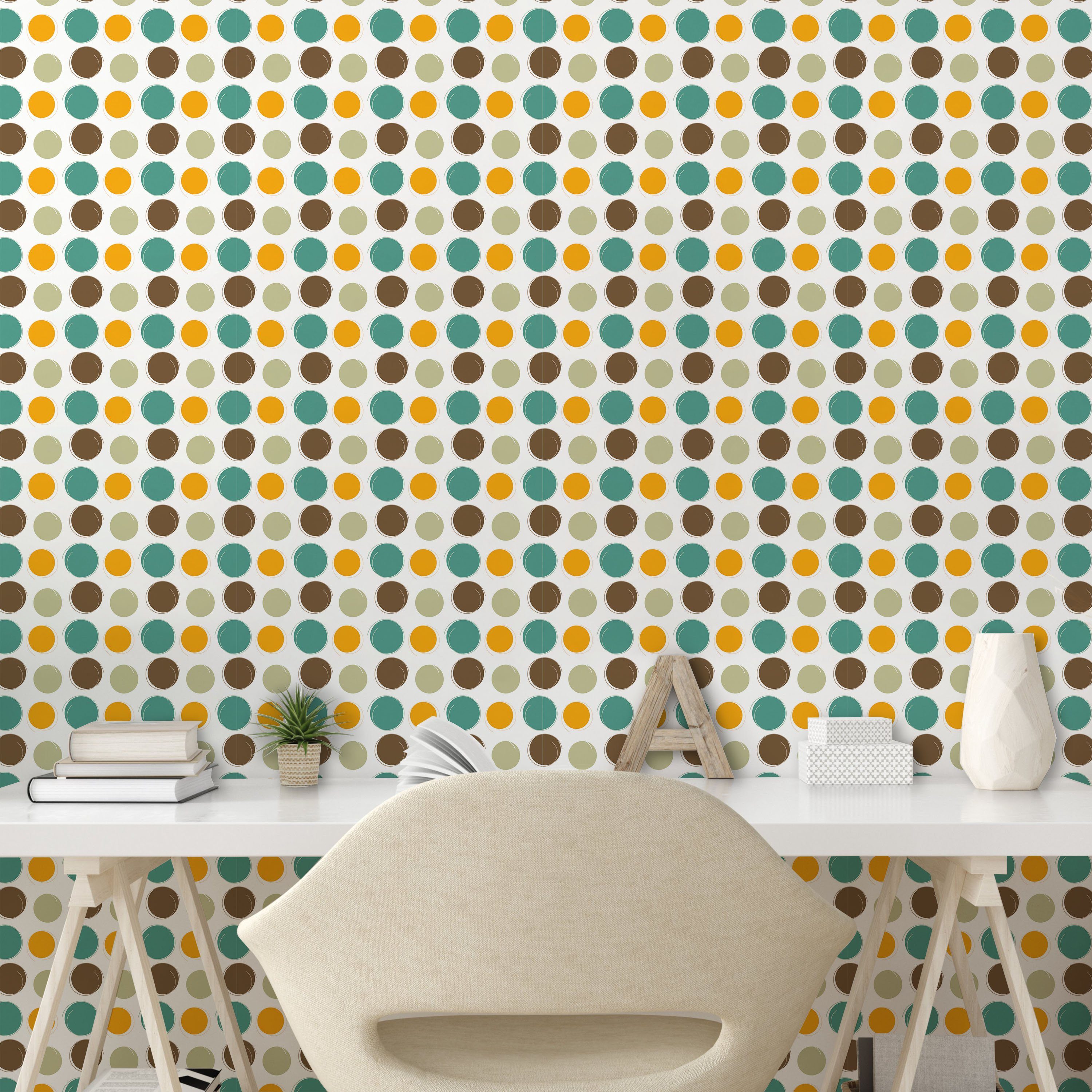 Punkt Küchenakzent, Vinyltapete selbstklebendes Retro Abakuhaus abstrakter Bunter Wohnzimmer