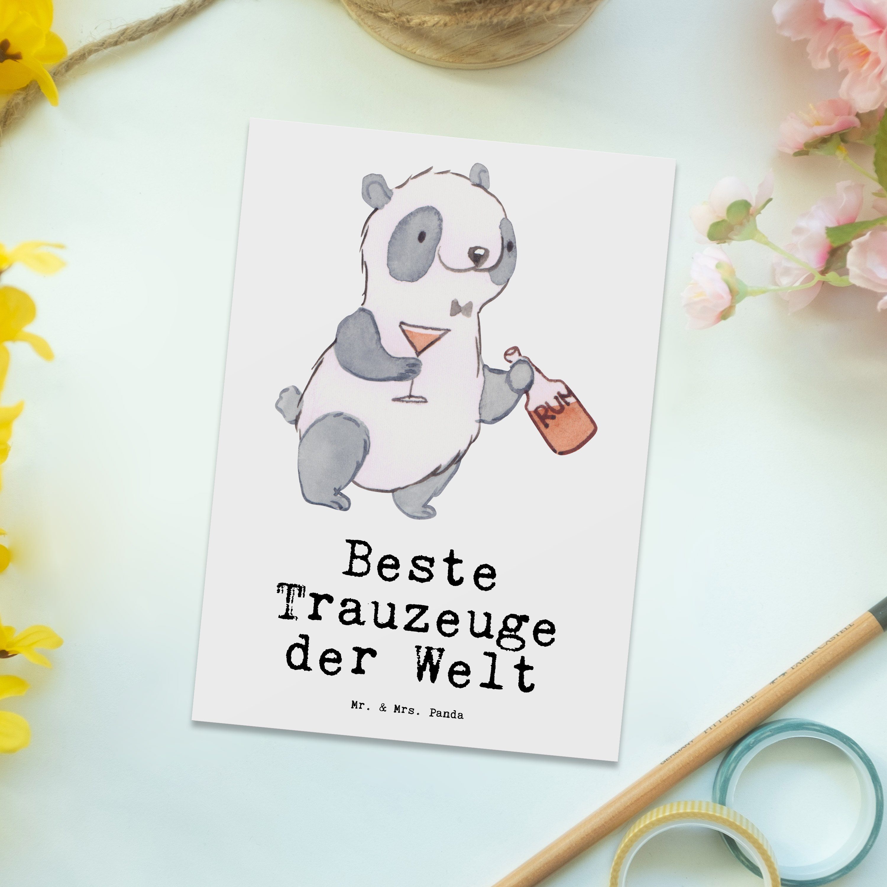 Schenken, Panda Geschenkkarte, Geschenk, Bester Einladung Karte, Panda Welt Geschenktipp, Heirat, Standesamt, & Trauzeuge Mrs. der Hochzeit, Postkarte Mr. Weiß - Grußkarte, -