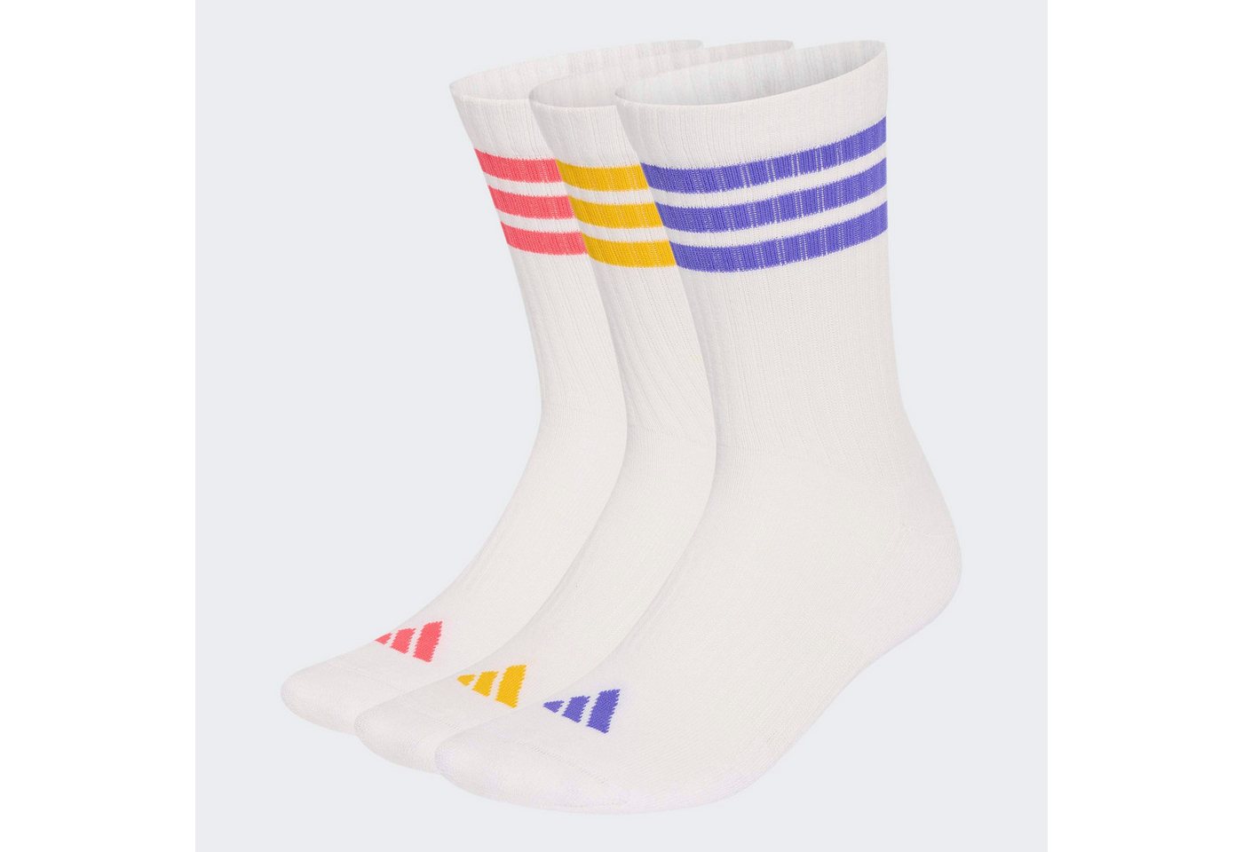 adidas Performance Funktionssocken 3-STREIFEN, KNÖCHELLANG, MIT POLSTERUNG, 3ER-PACK (3-Paar) für sportive Aktivitäten und Fitness, 3er-Pack, neutraler Schnitt