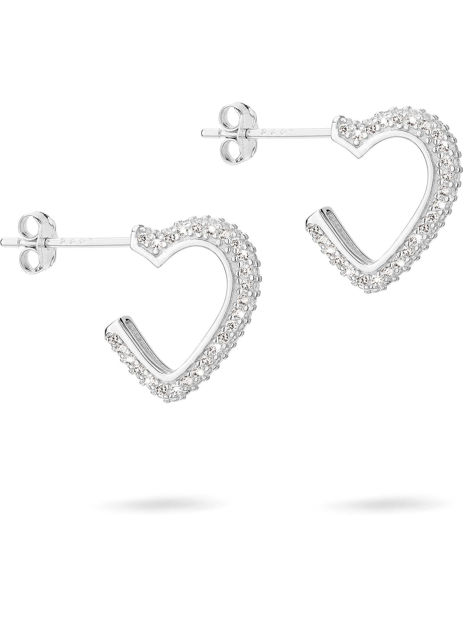 Tamaris Paar Creolen Tamaris Damen-Creolen 925er Silber 80 Zirkonia (Paar)