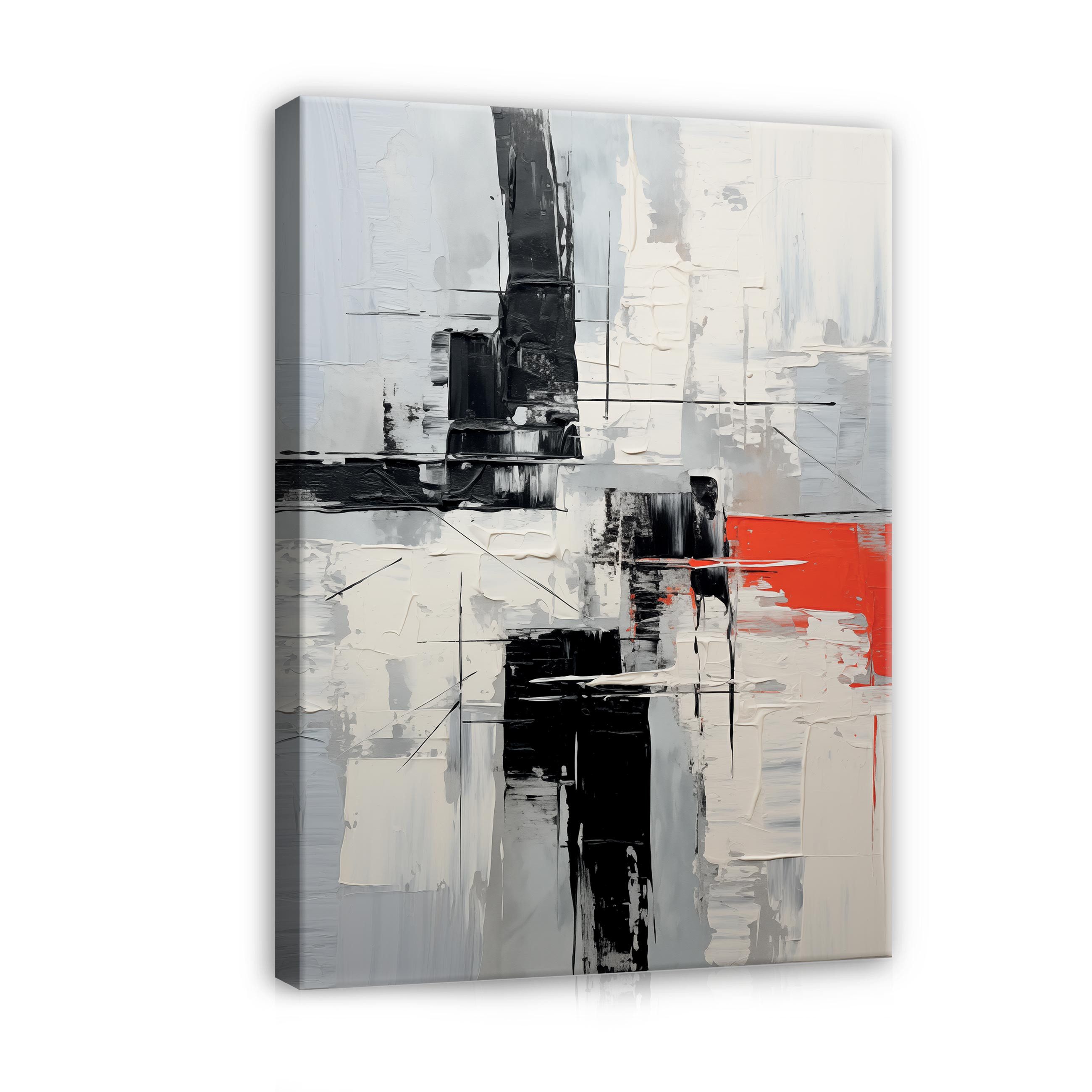 Wallarena Leinwandbild Abstrakt Grau Wandbild XXL Wand Deko Leinwand Bilder günstig online kaufen