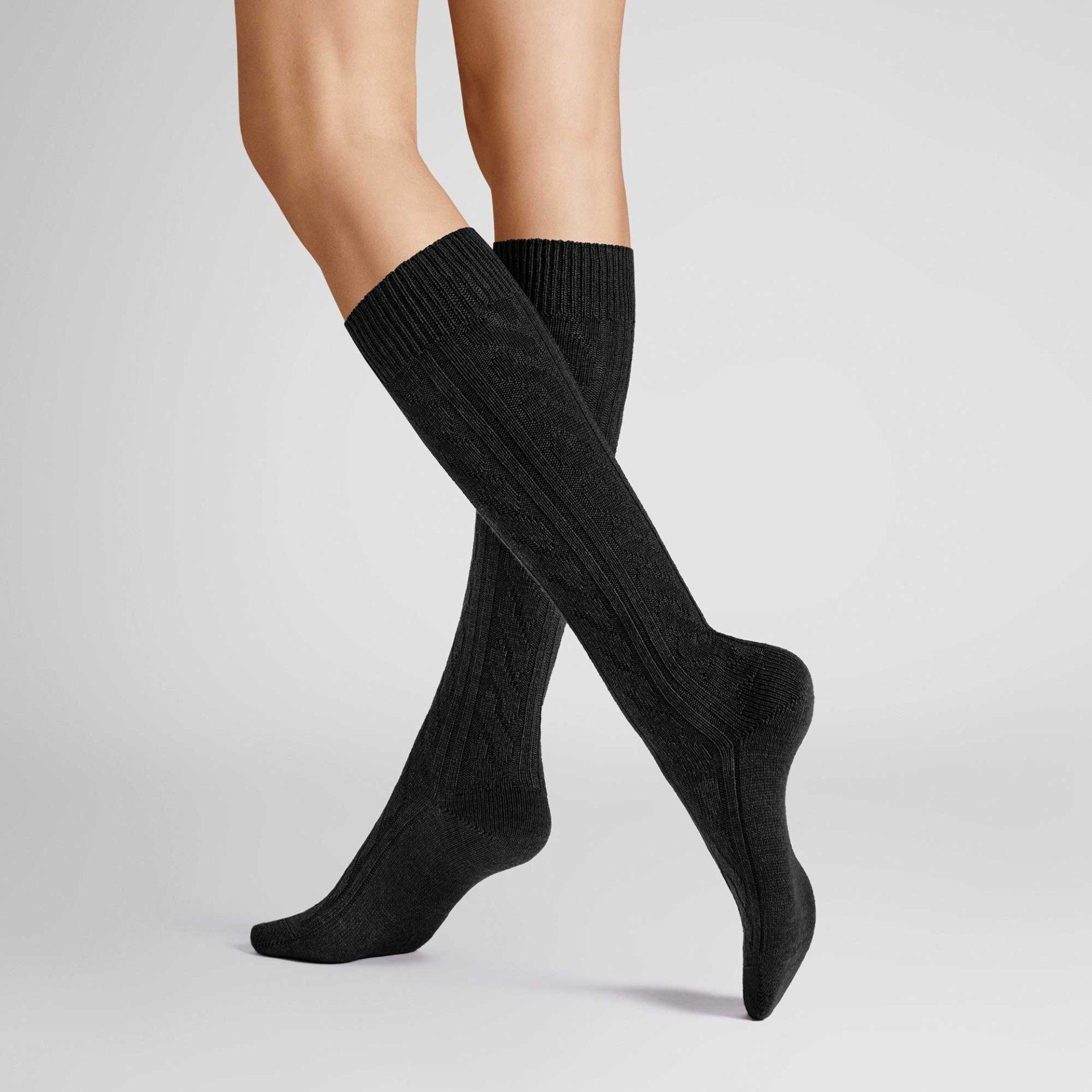 Hudson Kniestrümpfe Winter Plait (1-Paar) Kniestrümpfe mit Zopf-Muster günstig online kaufen