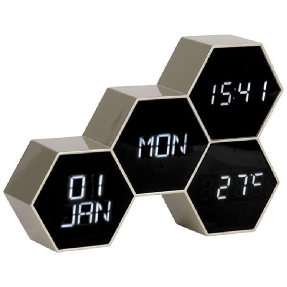 Karlsson Uhr Wecker Digitalwecker Six in the Mix Gold
