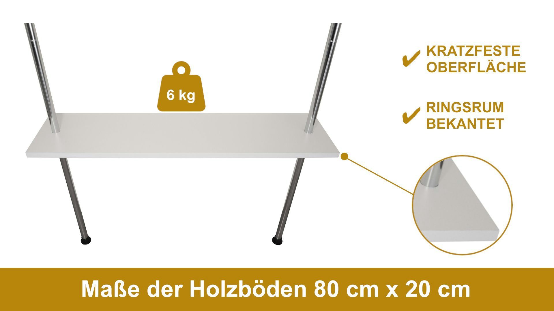 Kopinma Teleskopregal - Verstellbares Schrankregal Ohne Bohren