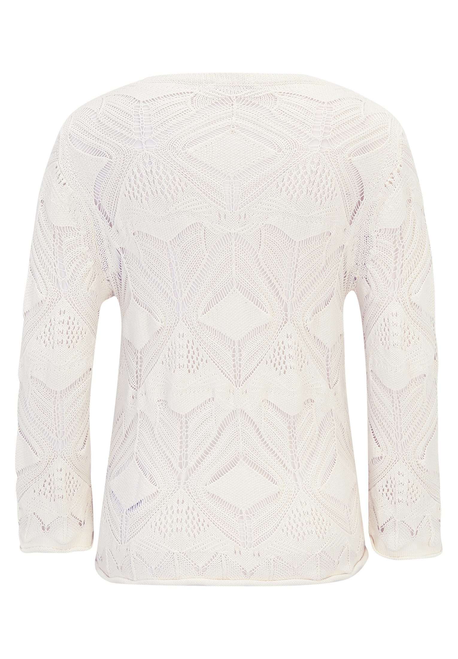 Cartoon Strickpullover Damen mit Rundhalsausschnitt (1-tlg) Struktur