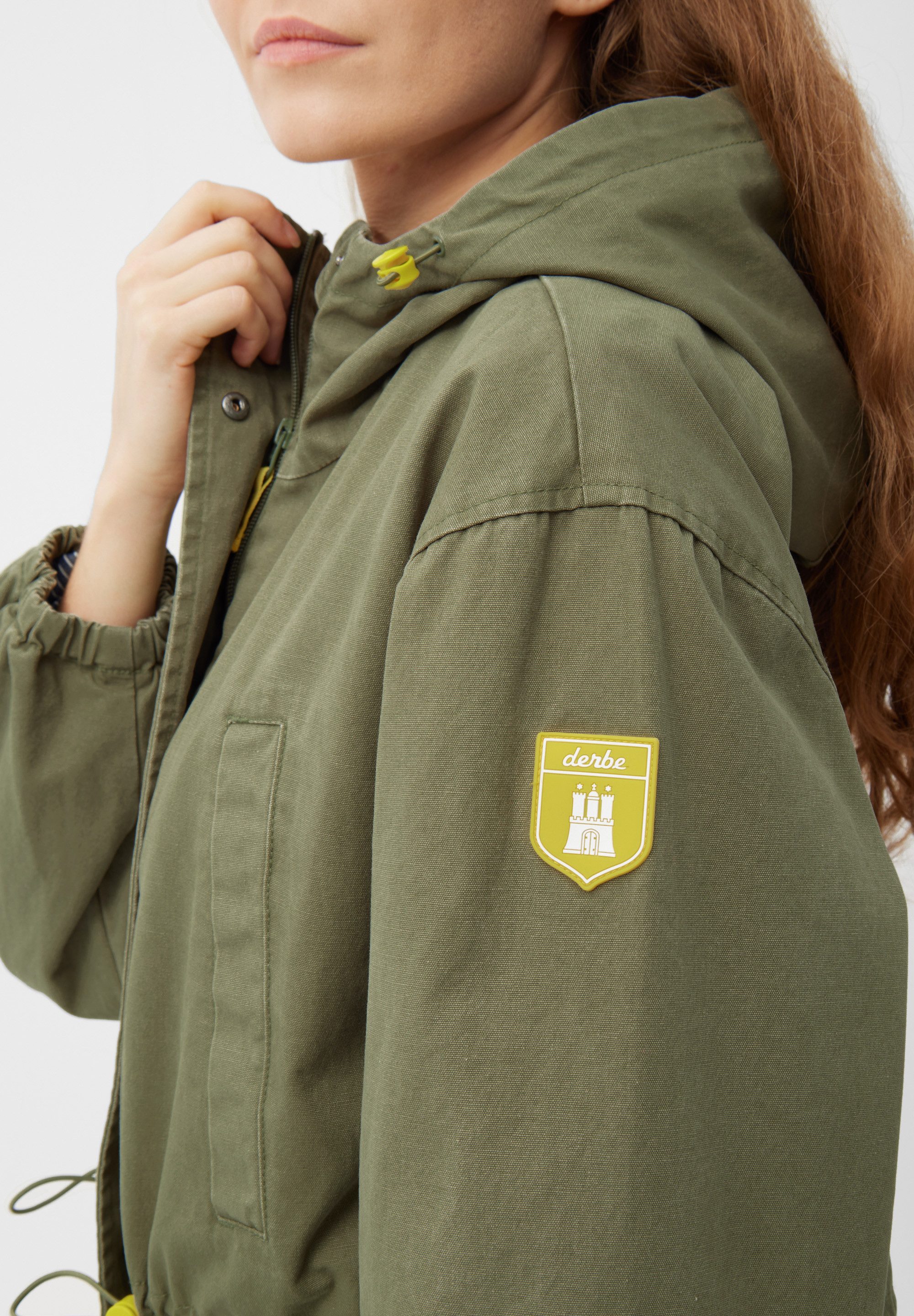 Derbe Langmantel Milby Canvas Jacke, Innentasche, Baumwolllining