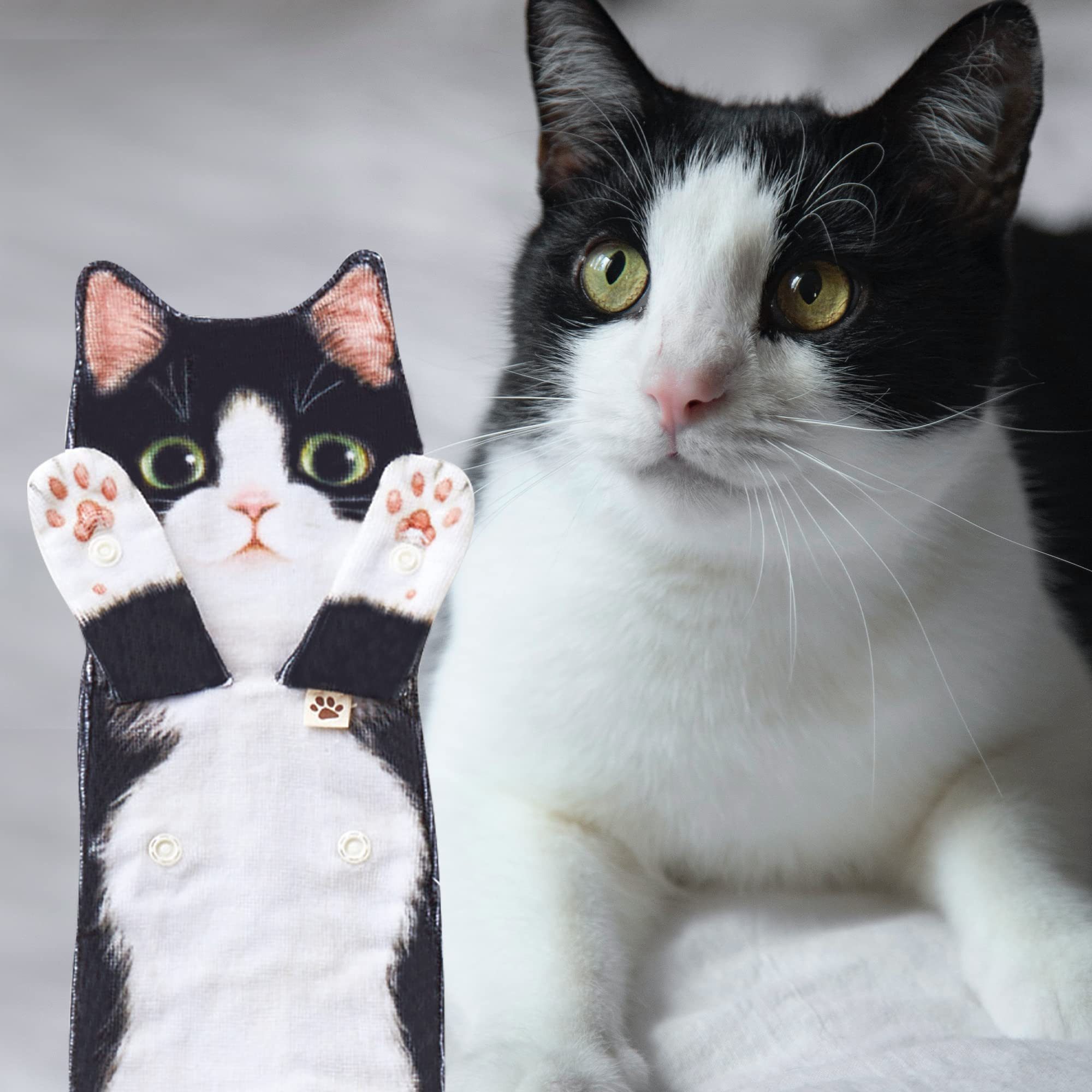 FOUORTUNATE-BEE Handtücher Lustiges Katzen-Handtuch zum Aufhängen für Küche und Bad, Katzenform-Handtuch Geschenkidee für Frauen, Geburtstag, Muttertag