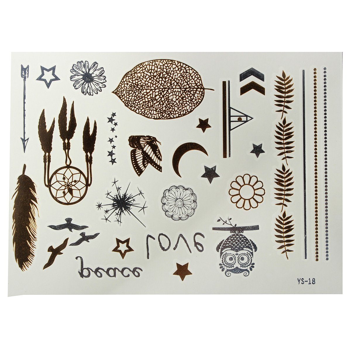 LK Trend & Style Schmuck-Tattoo Gold-Tattoo Die moderne Art von Modeschmuck, Festival, Party, Fasching, Feier, Urlaub, für den Sommer richtig coole Tattoos