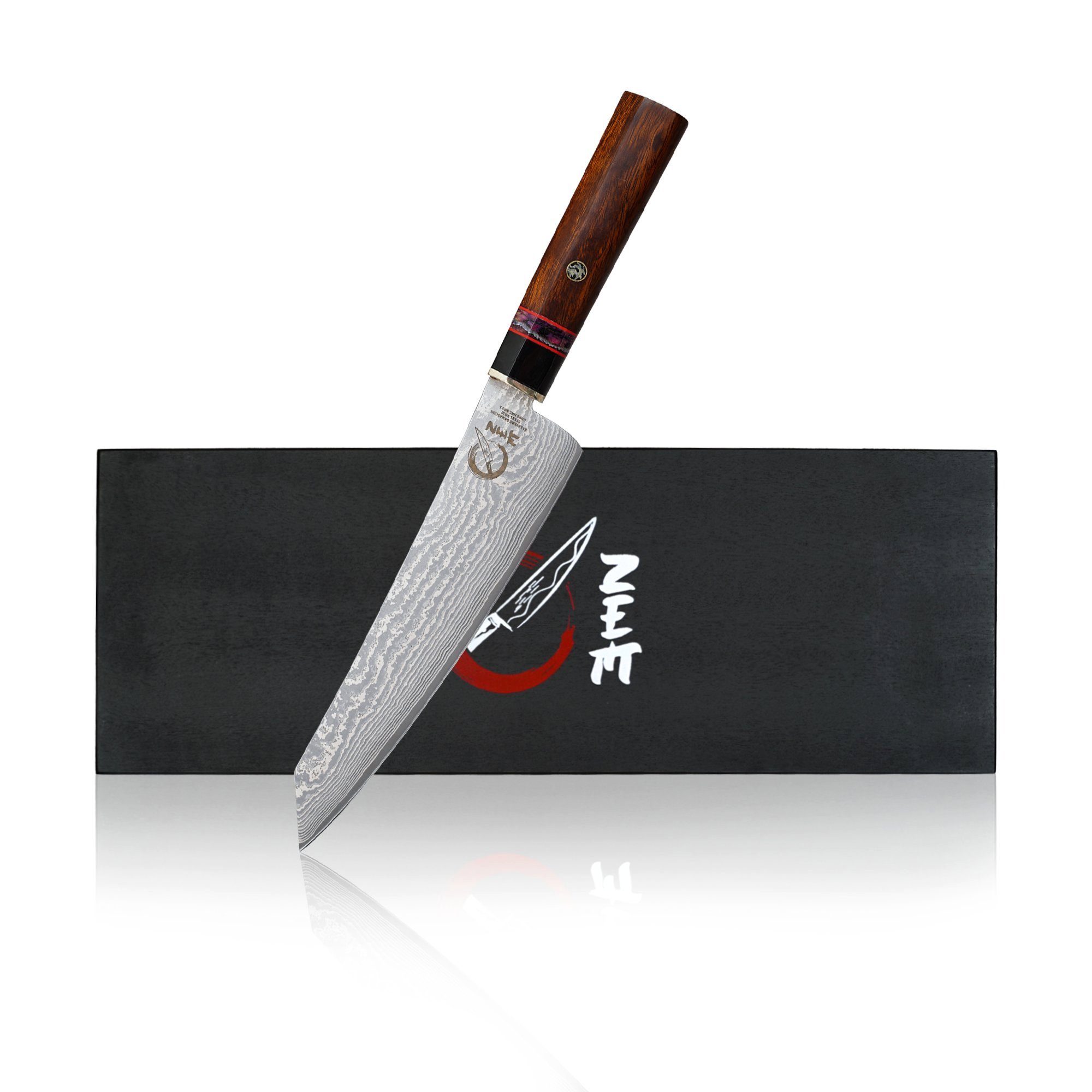 Küchenkompane Damastmesser ZEM Damastmesser Wankyoku – Kiritsuke 20cm – 89 Lagen VG10