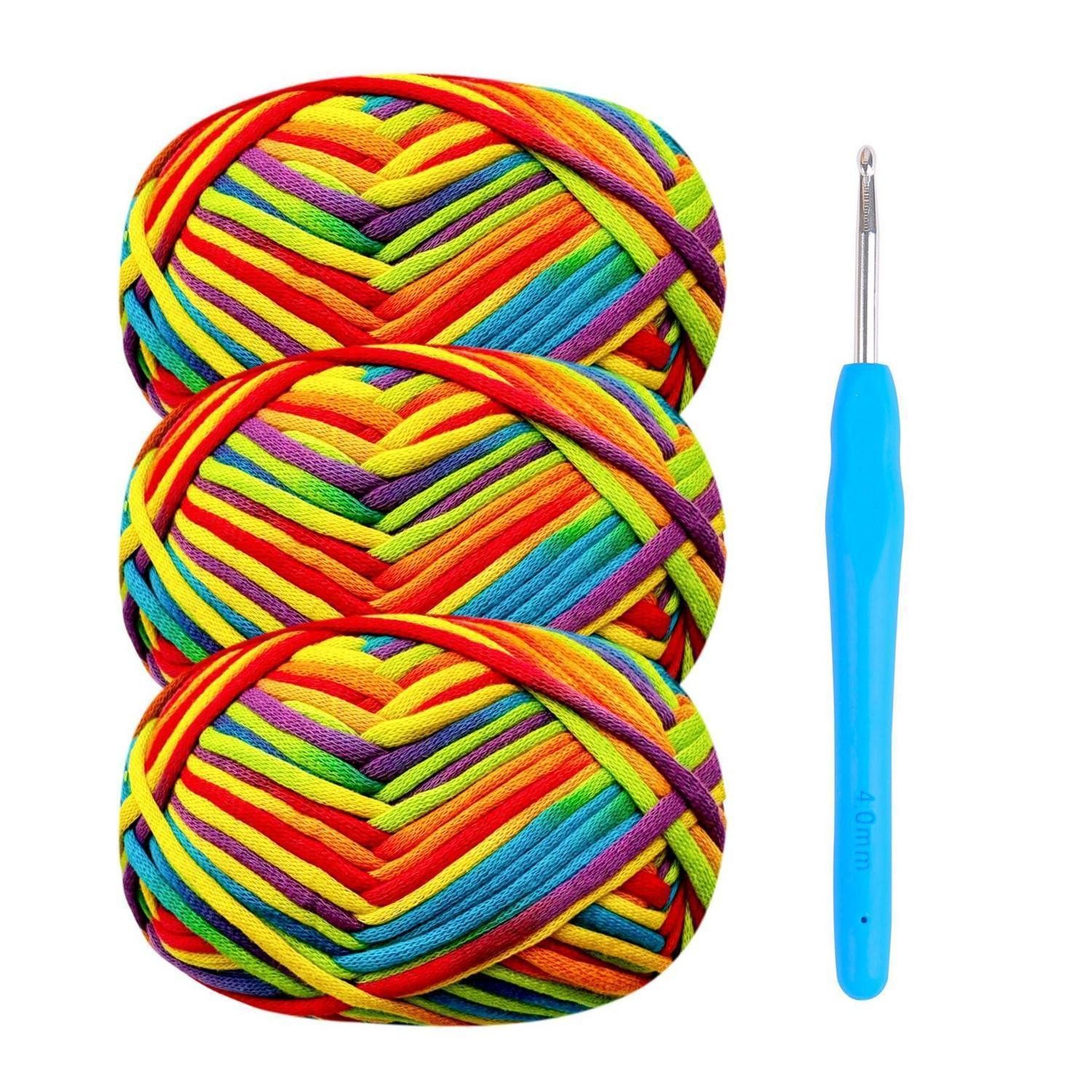 LuxusKollektion Häkelgarn Set 3x50g mit Nadel 4mm bunt Häkelwolle, (1-St)