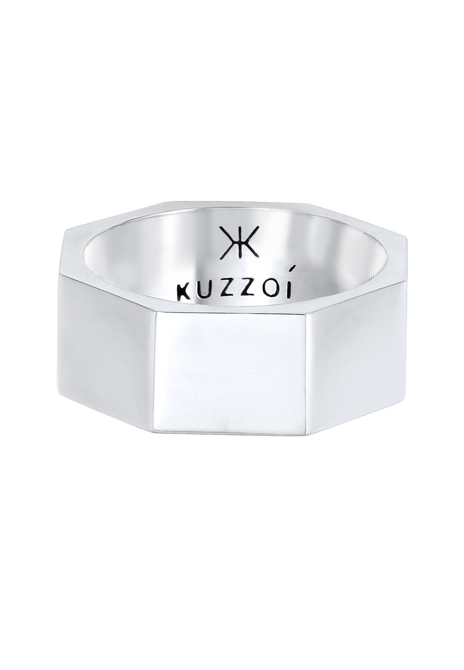 Kuzzoi Silberring Herren Bandring Achteck Breit 925 Silber günstig online kaufen