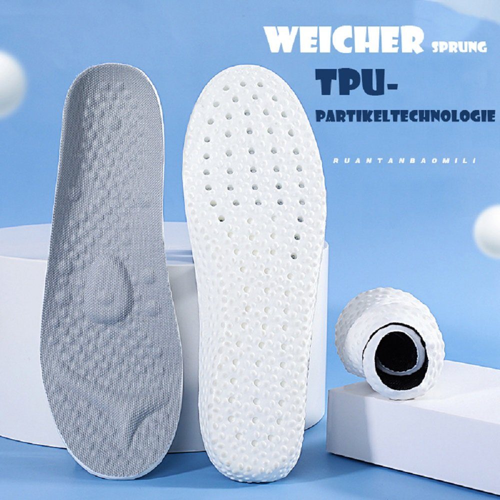 COOL-i ® Einlegesohlen Memory-Schaum Einlegesohlen (2 Paar) – 4D-Dämpfung & Fußgewölbestütze, für Sport & Alltag – zuschneidbar & atmungsaktiv
