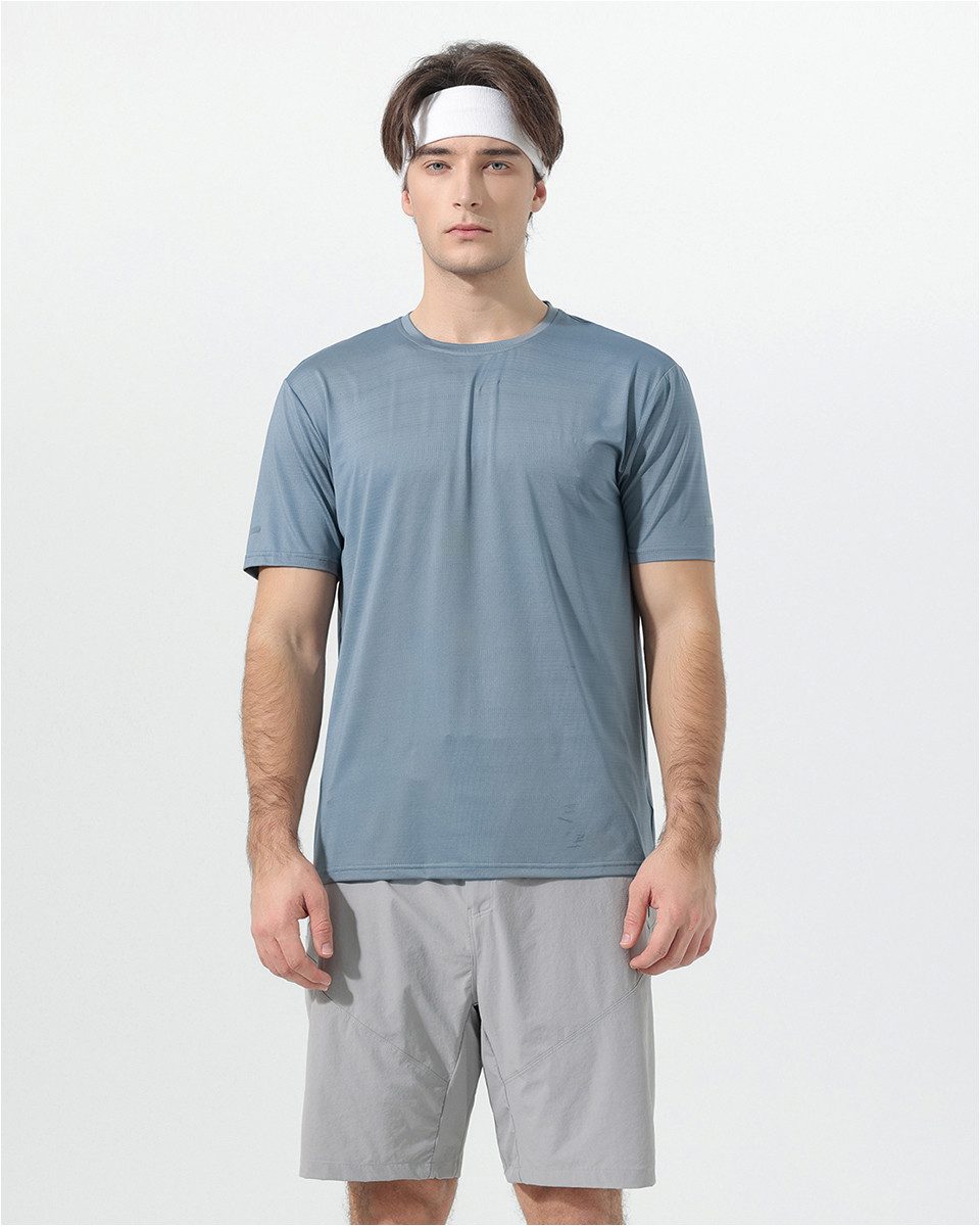 YOUTHUP T-Shirt Herren T-Shirt aus Eisseide Unifarben