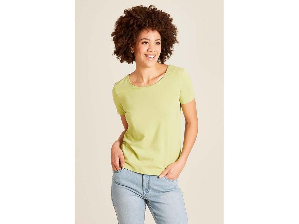 Tranquillo T-Shirt tranquillo Bio-Damen-T-Shirt mit gekreuzten Rücken