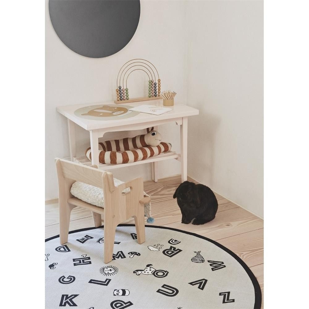 OYOY Kinderteppich Mini - The Alphabet Rug, rund, 120 cm, Baumwolle