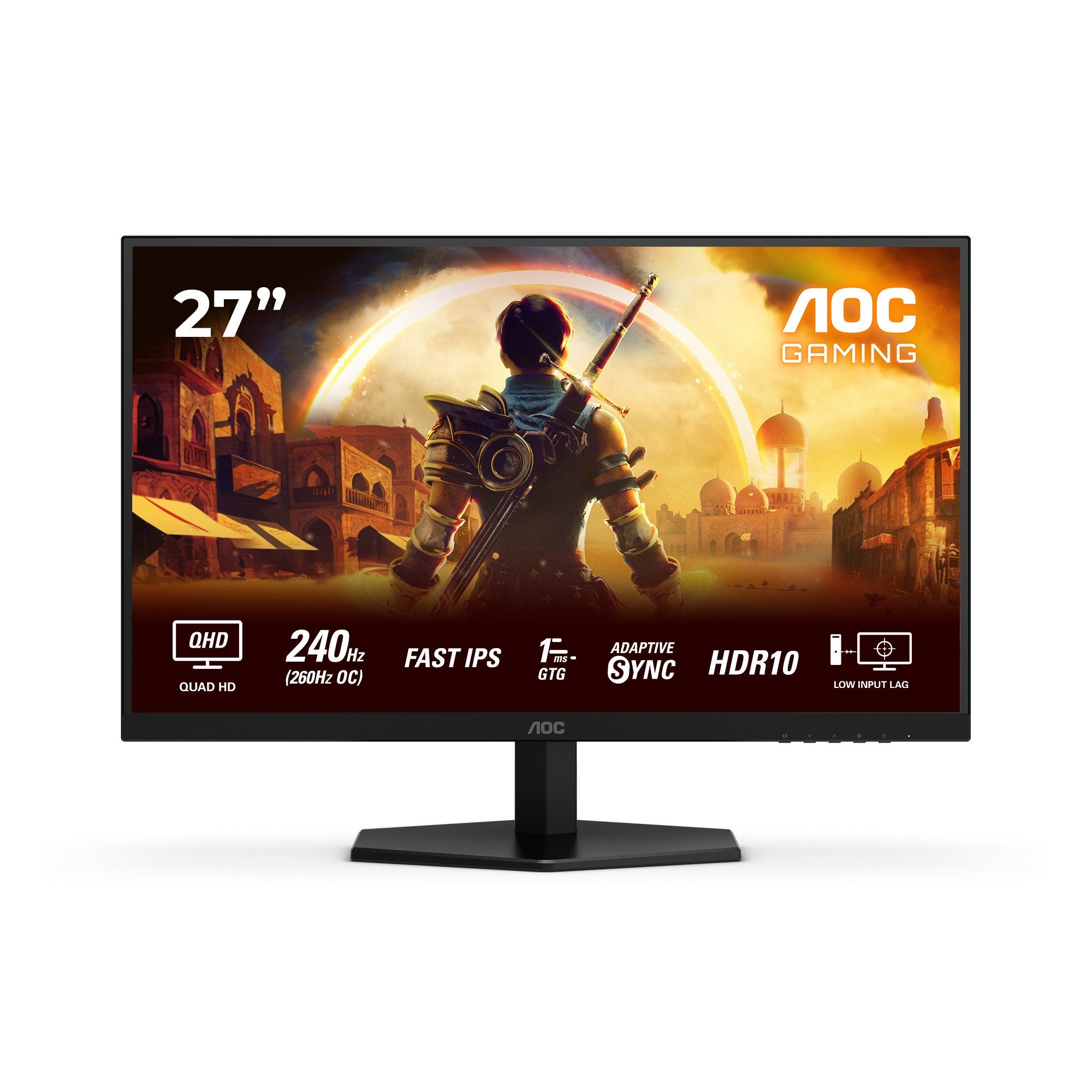AOC Q27G42ZE Gaming-Monitor (68,6 cm/27 ", 2560 x 1440 px, QHD, 1 ms Reaktionszeit, 240 Hz, IPS, neigbar)