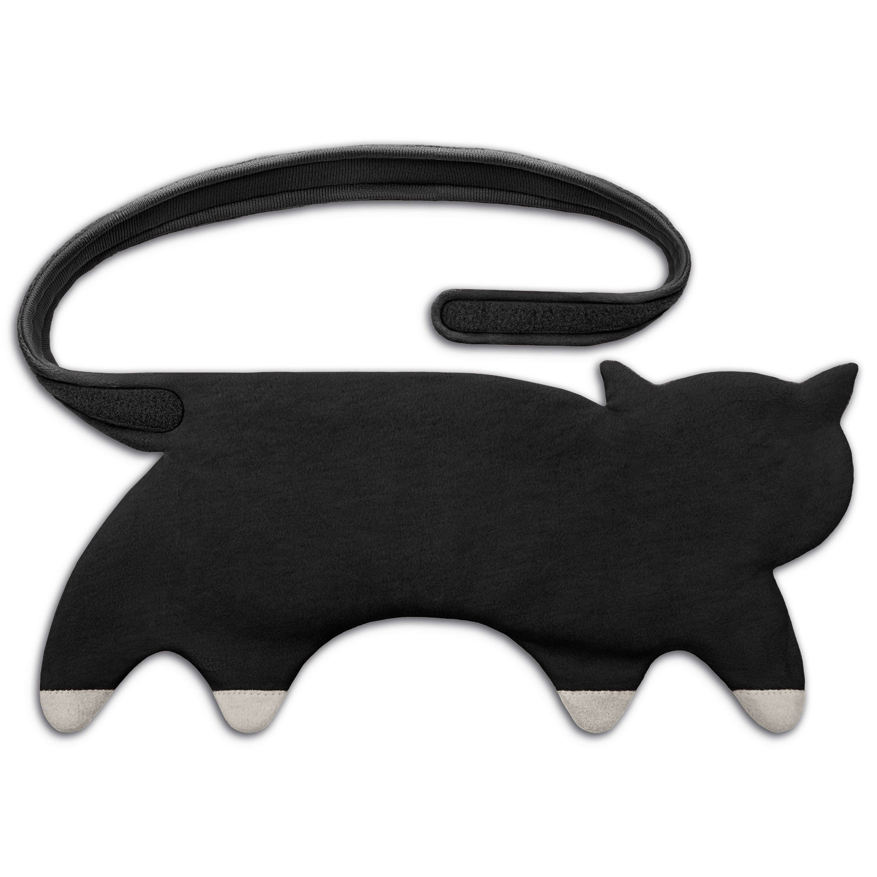 Leschi Wärmekissen für die Mikrowelle, Körnerkissen waschbar, Bauch-Wärmegürtel, Katze