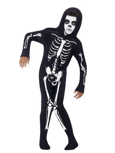 Smiffys Kostüm Skelett Overall, Knochen für Kinder: gespenstischer Jumpsuit