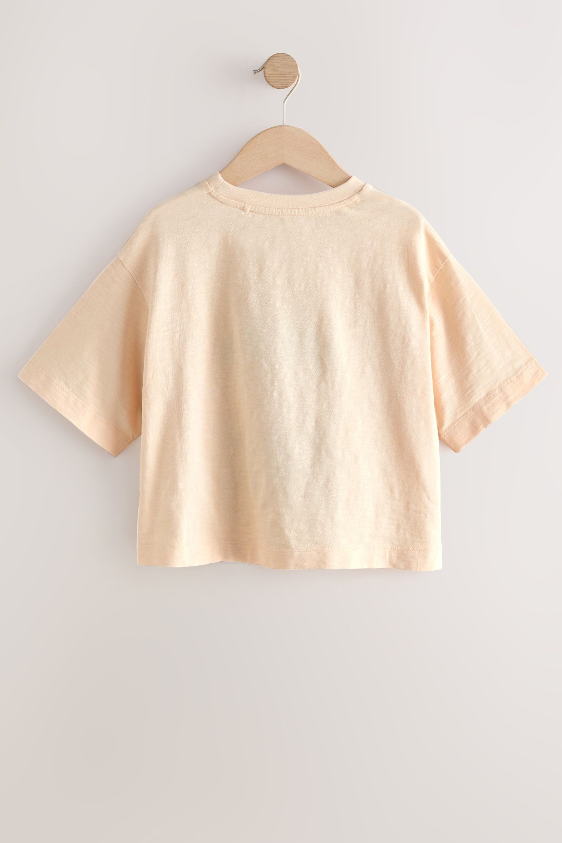 Next Paillettenshirt Kastiges T-Shirt mit Print, Pailletten und Einhorn (1-tlg)