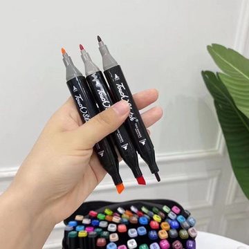 AOYATE Marker Permanent-Marker Touch 80 Mark Copic Marker Lackmarker Stifte, (80-tlg)