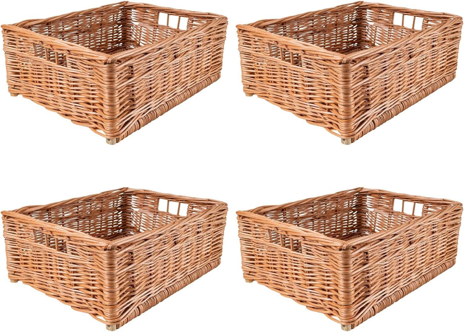 Creative Home Holzkiste Weidenkorb Aufbewahrungskorb, Handgeflochten, günstig online kaufen