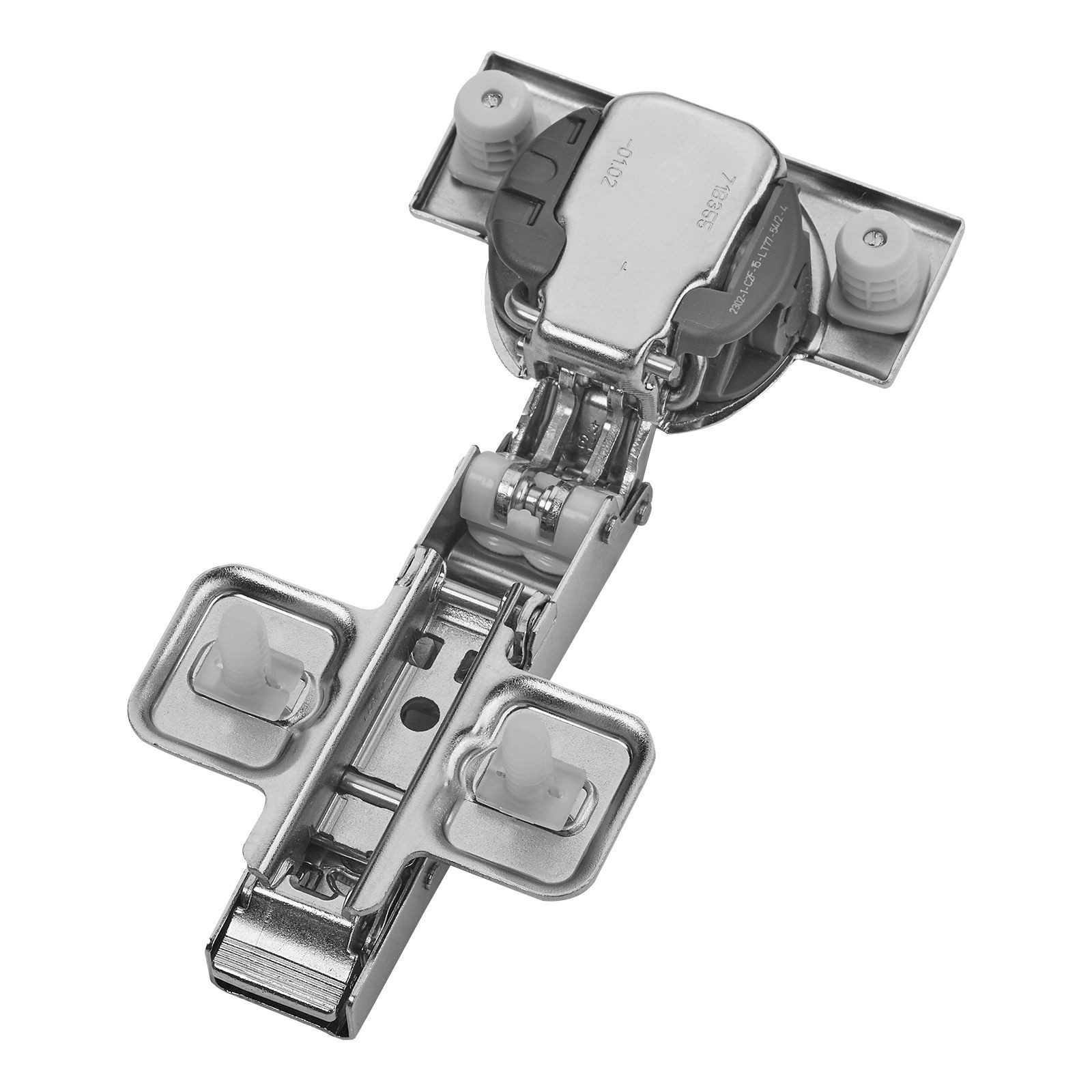 blum Möbelbeschlag Topfband Schrankscharnier 110° 71B3580 Eckanschlag SoftClose (Spar-Set, 3 St), 3D-Verstellung, inkl. Montageplatte 174E6100