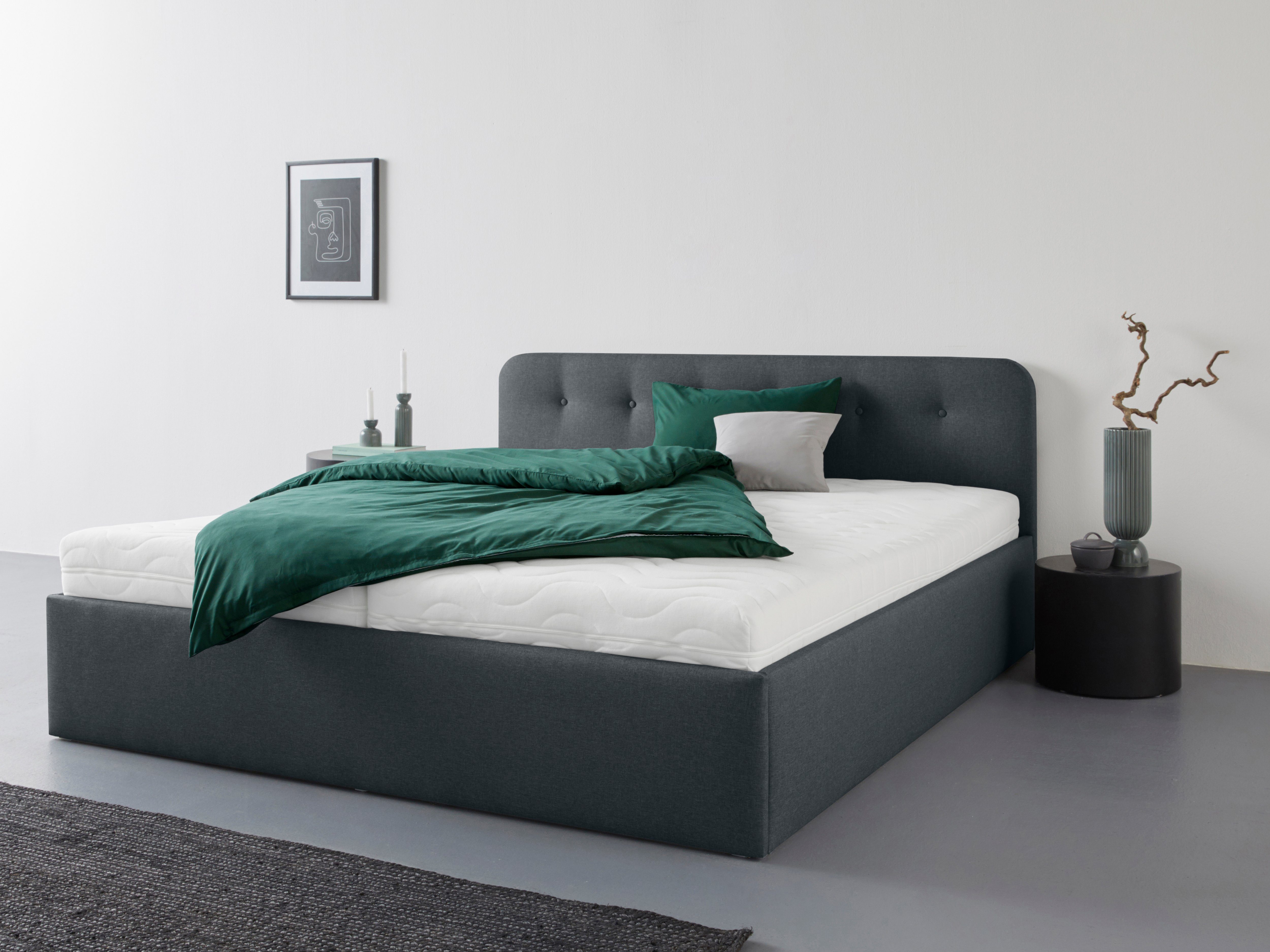 Westfalia Schlafkomfort Polsterbett "Rostock" auch mit Stauraum und Kopftei günstig online kaufen