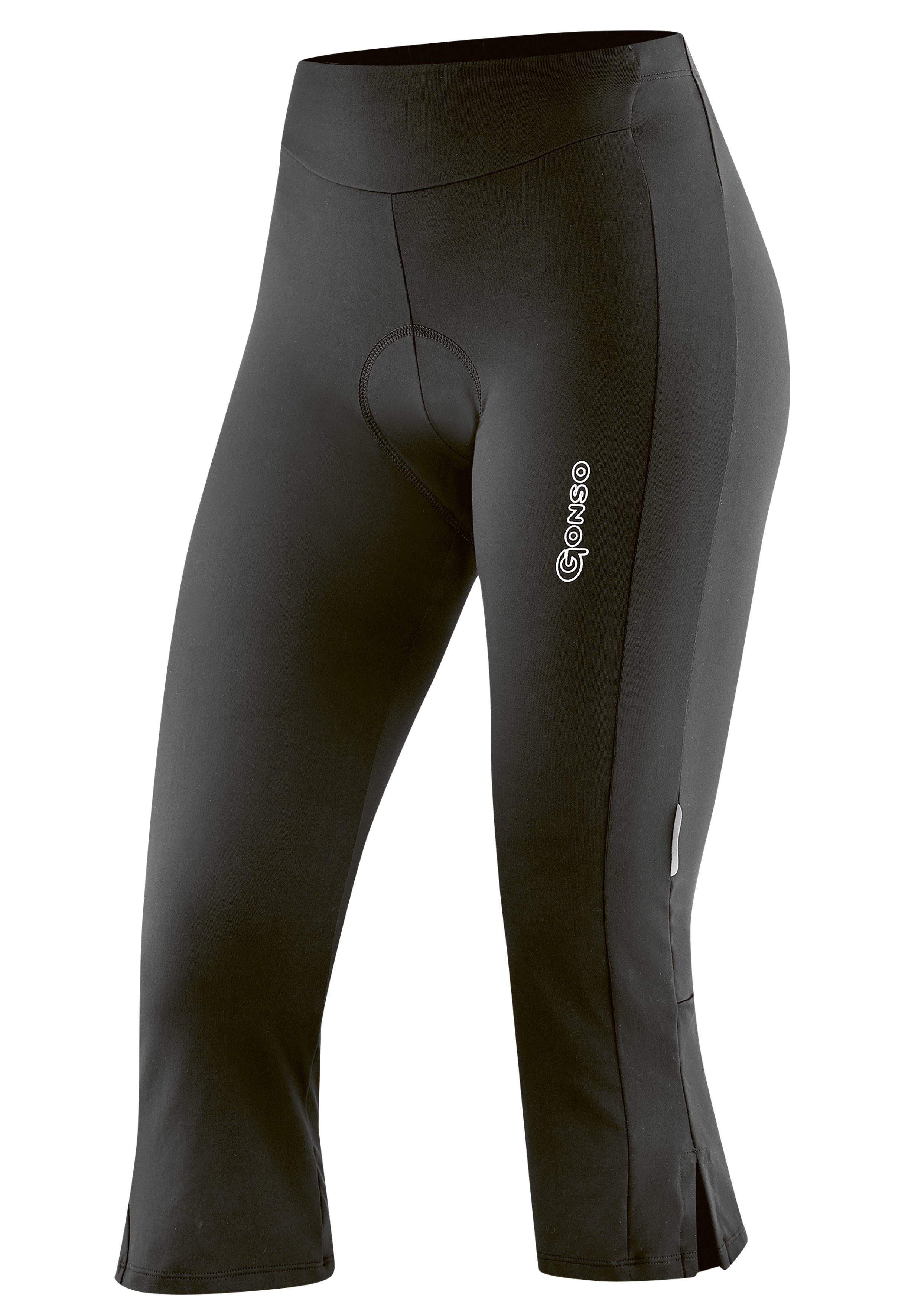 Gonso Fahrradhose Essential Tight 3/4 Flared W Damen Radhose mit Sitzpolster, Radlerhose