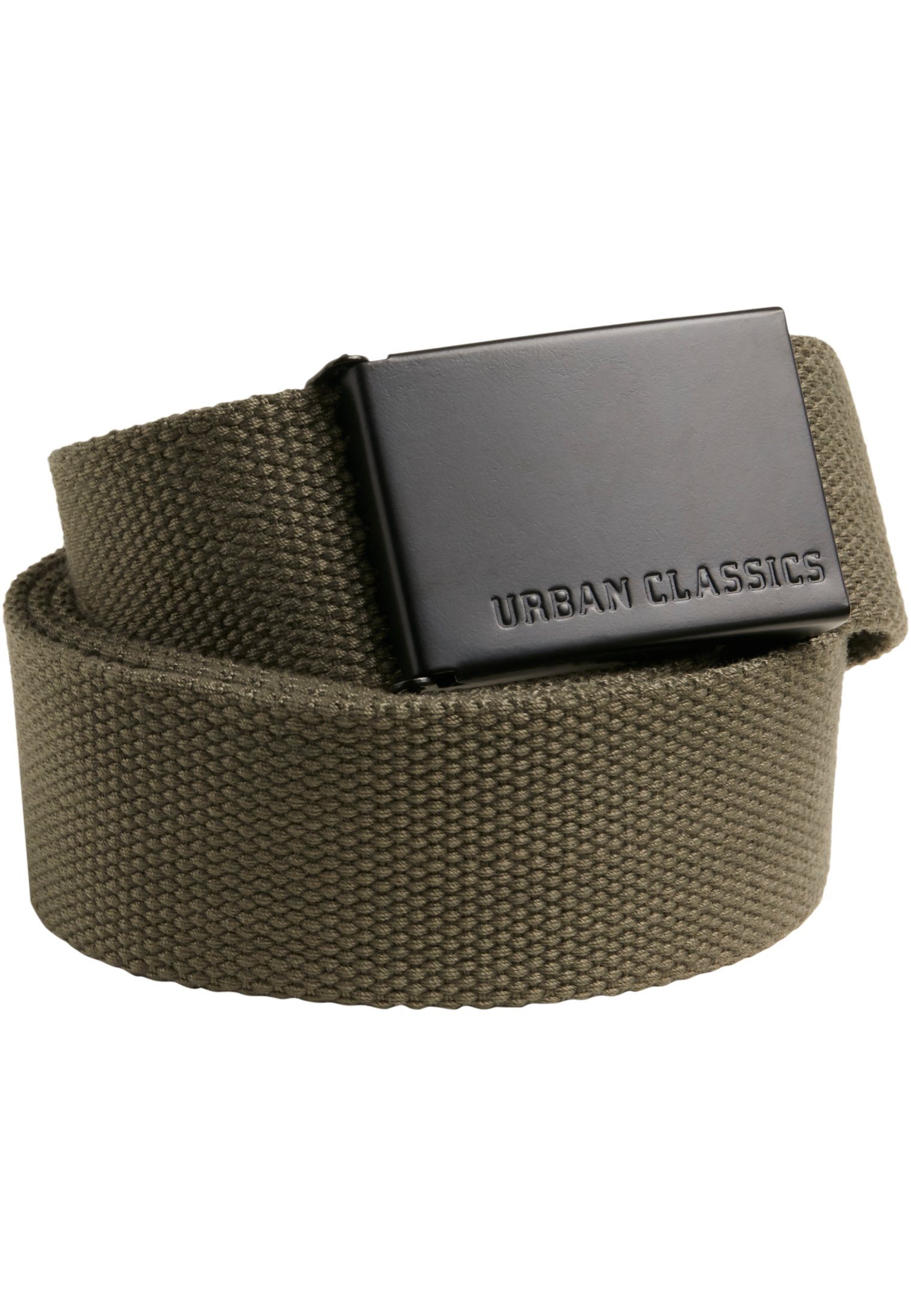 URBAN CLASSICS Hüftgürtel Accessoires Canvas Belts olive-black | Gürtel