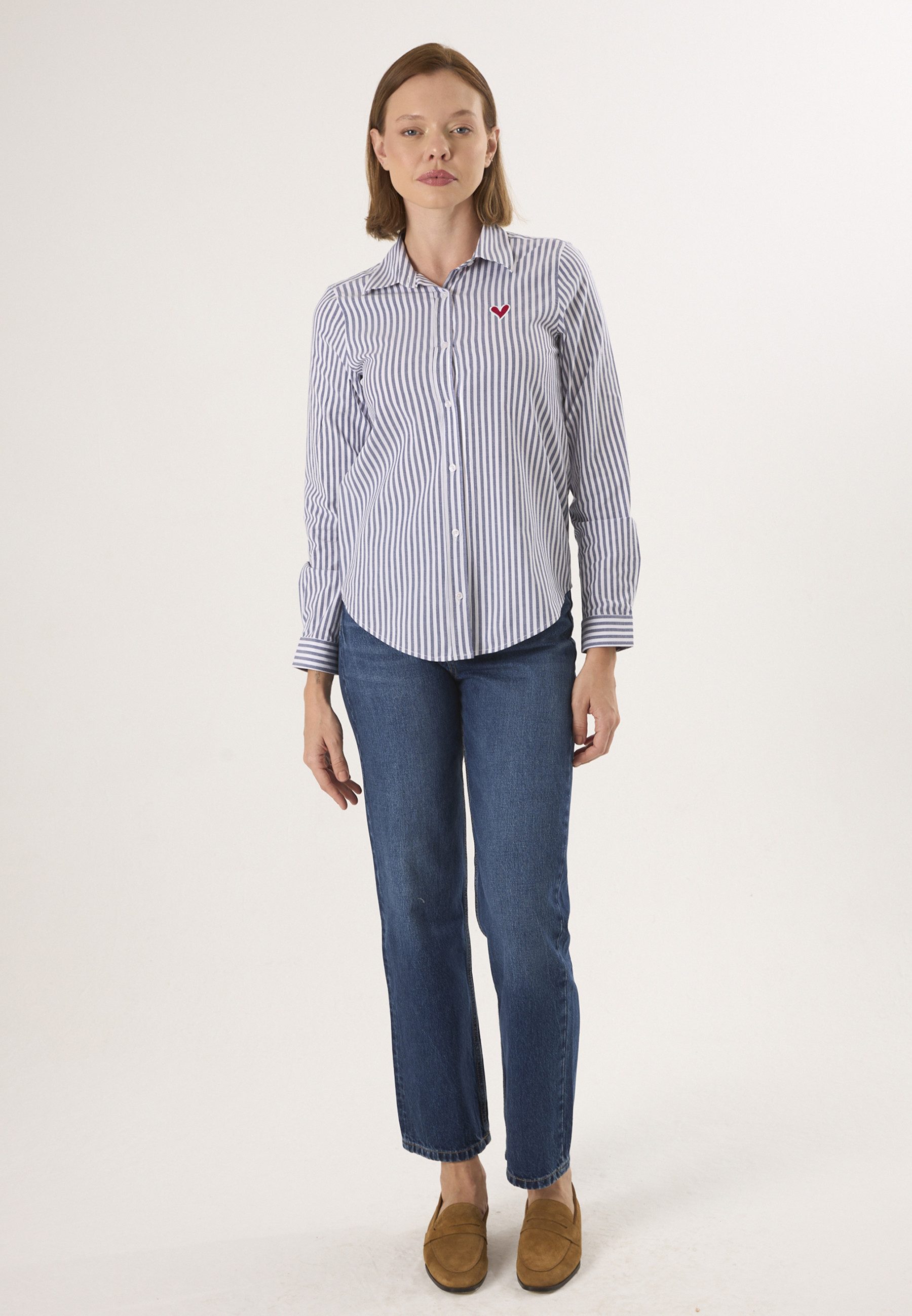 Felix Hardy Langarmbluse Gestreiftes Langarmhemd