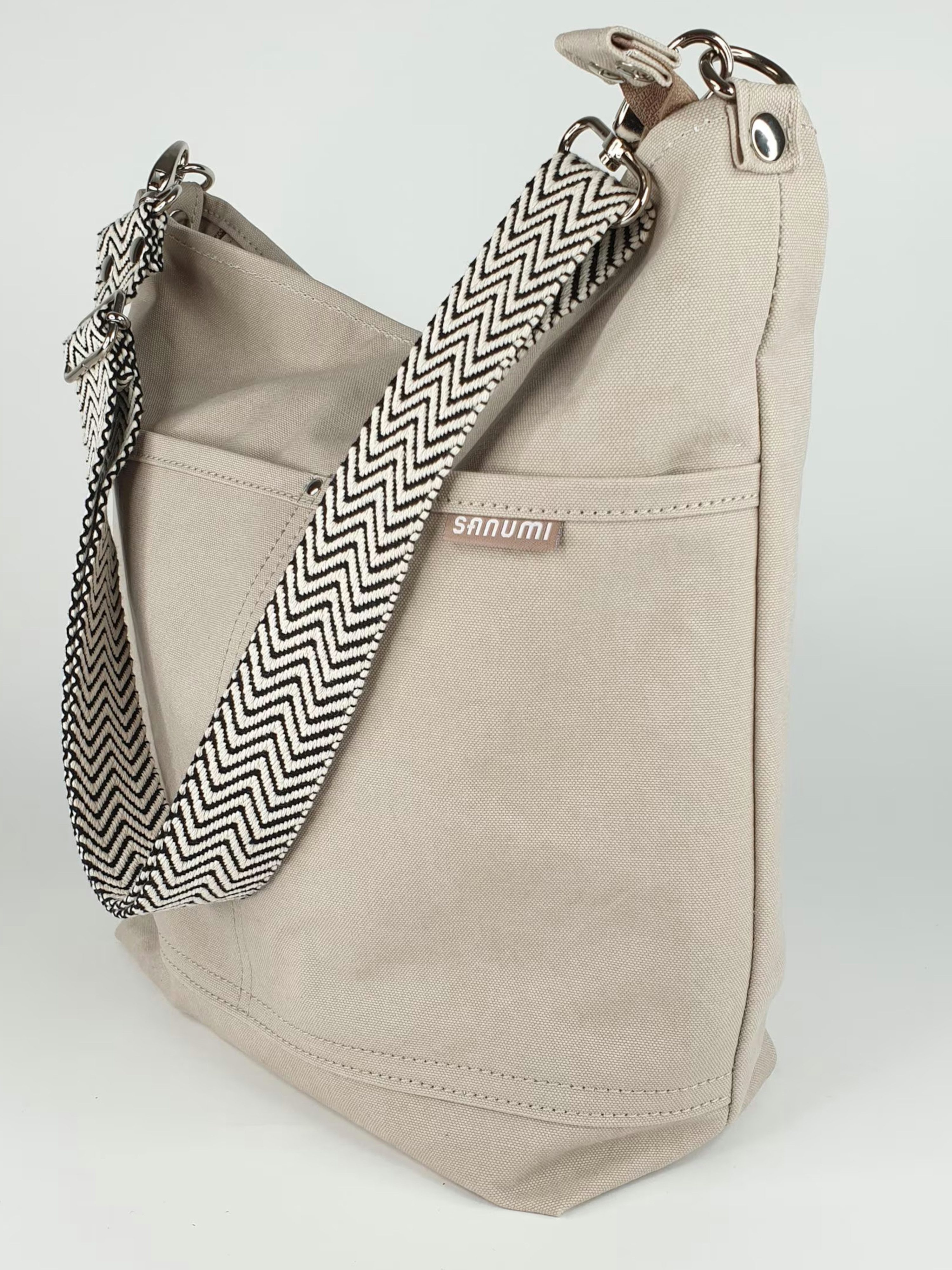 sanumi Umhängetasche Canvas Hobobag