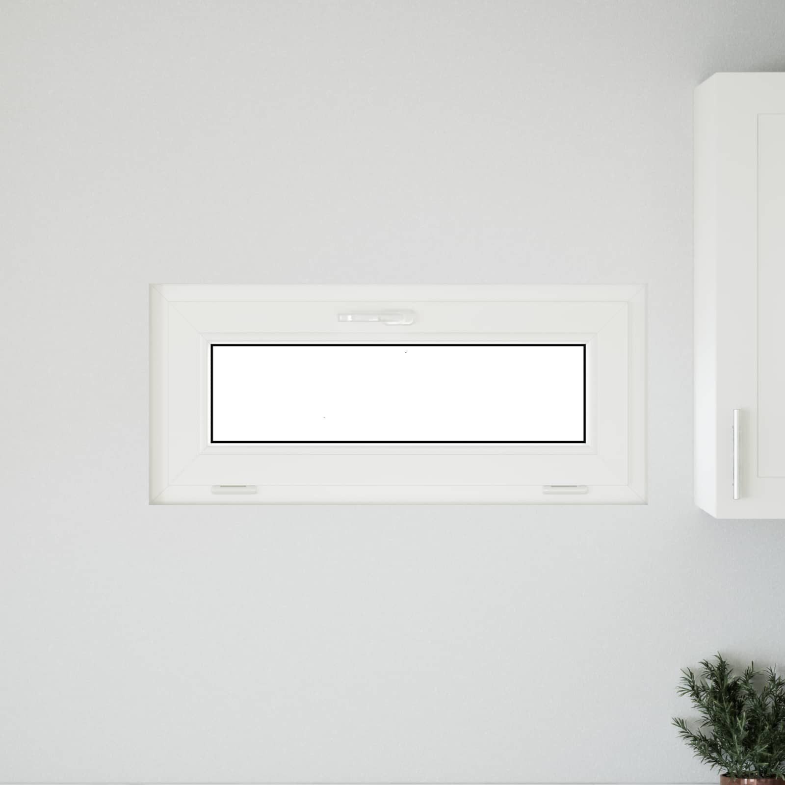 vidaXL Fenster Kellerfenster RISOR 90 x 40 cm PVC und Glas Anthrazit, (1 St)