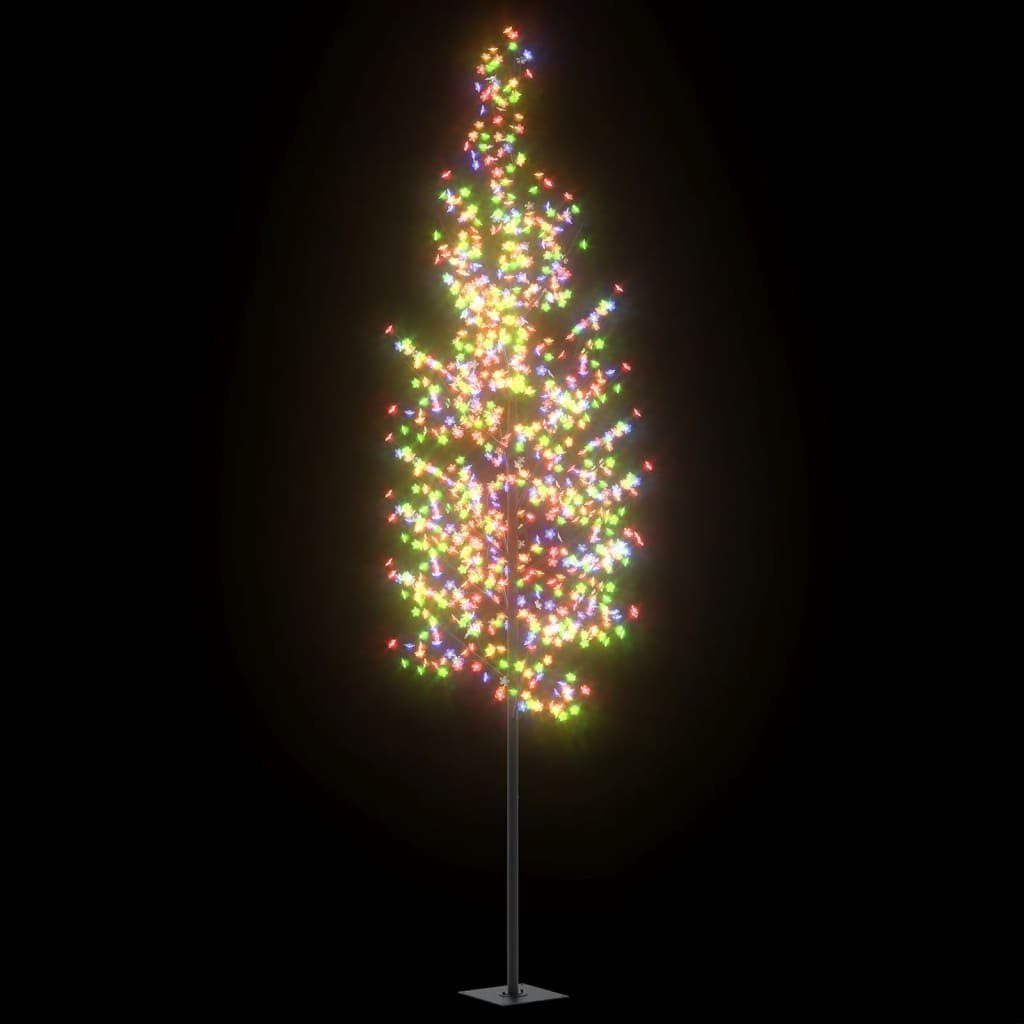 vidaXL Christbaumschmuck Weihnachtsbaum 1200 LEDs 400 Buntes Licht (1-tlg) Kirschblüten cm