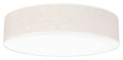 SPOT Light Deckenleuchte BELOS, 4-flammig, Ø 58 cm, Eichenholz, ohne Leuchtmittel, Deckenlampe, Leinenschirm