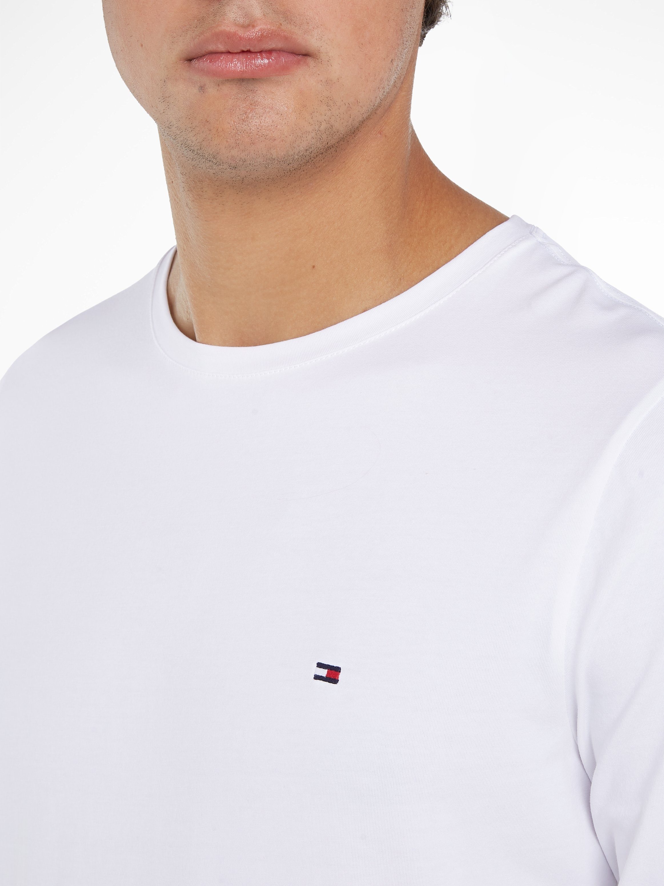 Tommy Hilfiger Langarmshirt STRETCH SLIM FIT LONG SLEEVE aus Baumwollstretch